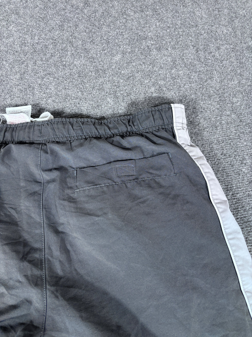 Vintage Y2K Nike Track Pants Womens M Grey White Piping Swoosh Ankle Zip