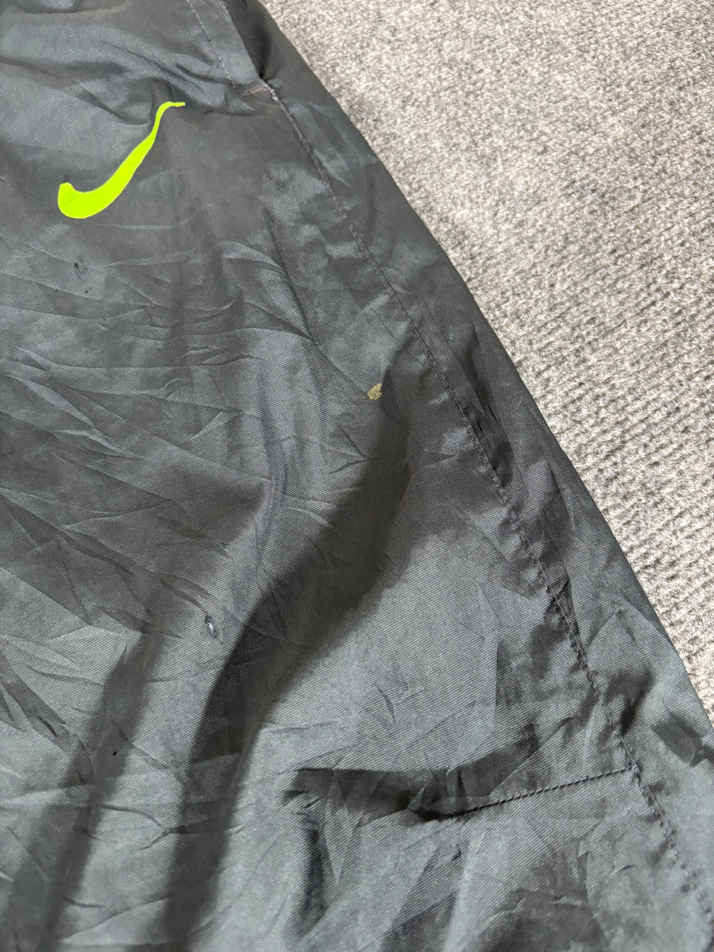 Vintage Y2K Nike Track Pants Men’s L Black Portugal Football Badge Wide Leg