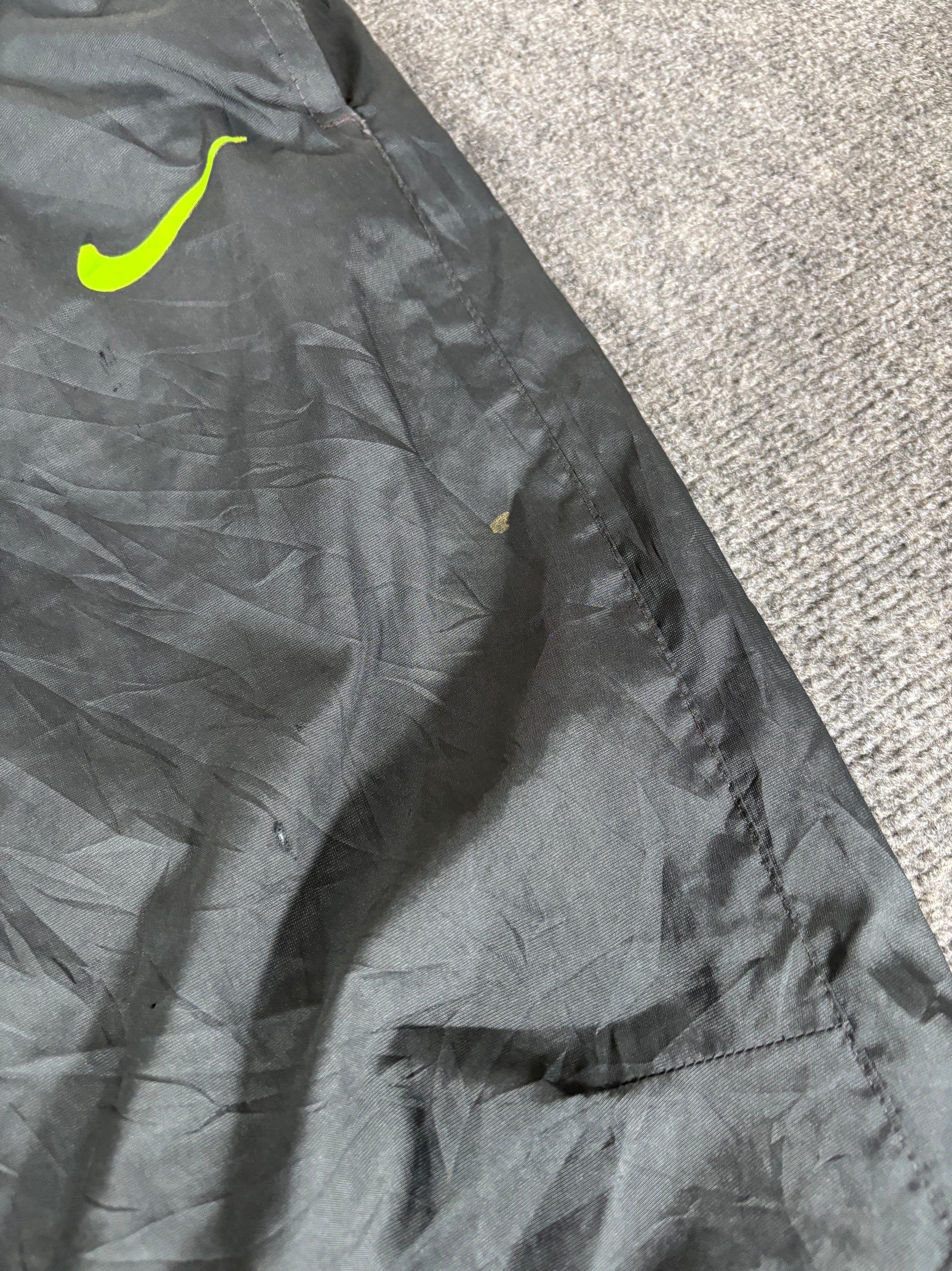 Vintage Y2K Nike Track Pants Men’s L Black Portugal Football Badge Wide Leg