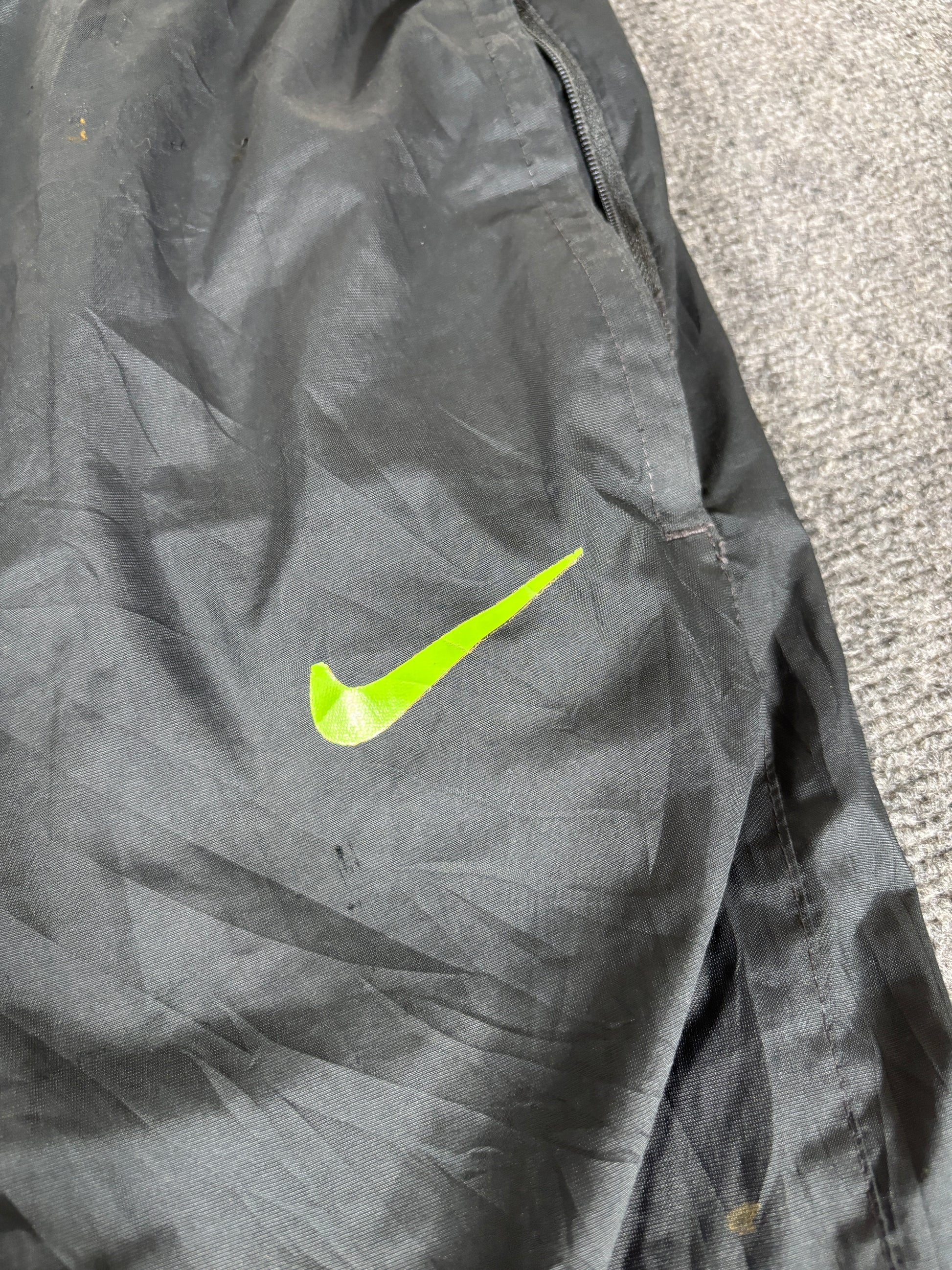 Vintage Y2K Nike Track Pants Men’s L Black Portugal Football Badge Wide Leg