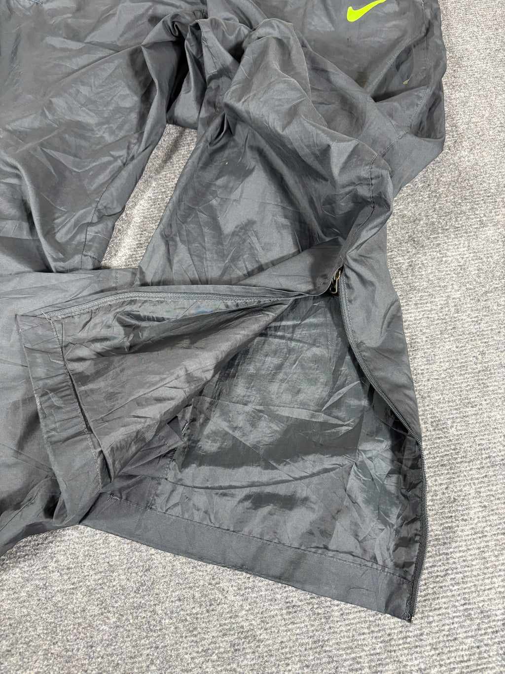 Vintage Y2K Nike Track Pants Men’s L Black Portugal Football Badge Wide Leg