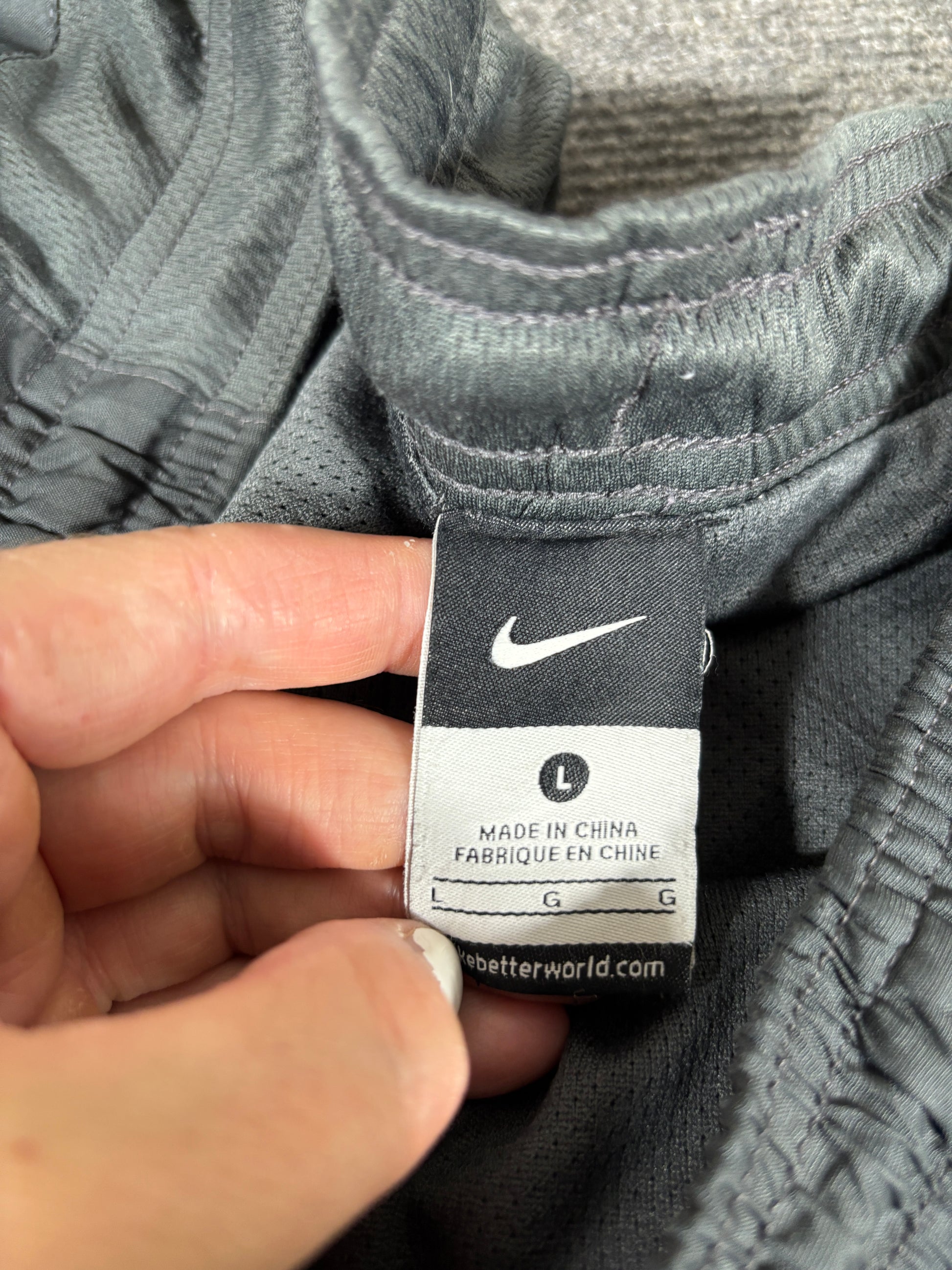 Vintage Y2K Nike Track Pants Men’s L Black Portugal Football Badge Wide Leg