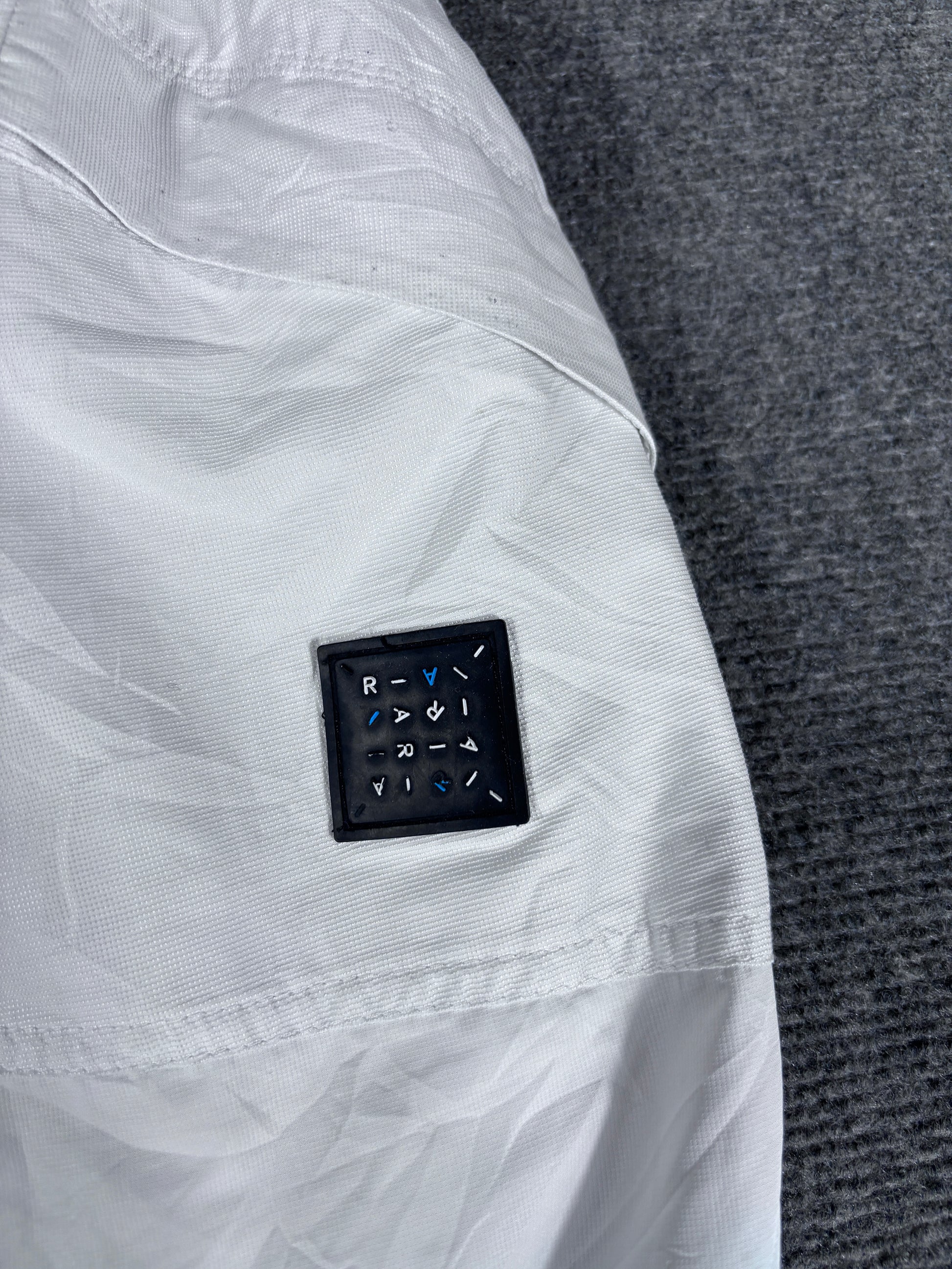 Vintage Y2K Nike Track Pants Size M White Blue Bungee Ties Wide Leg Baggy