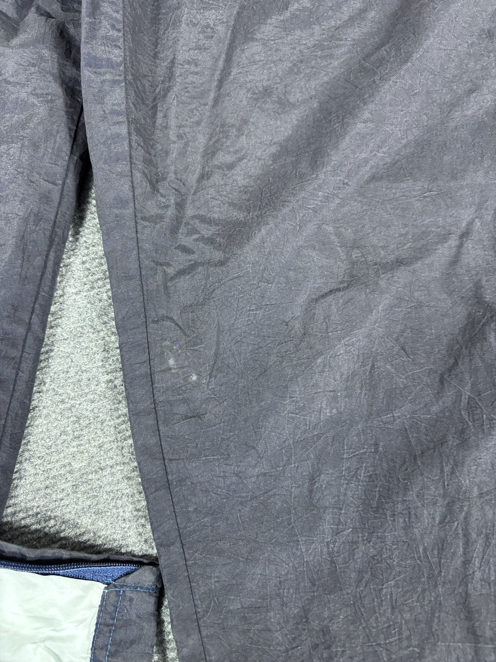 Vintage 90s Nike Track Pants Men’s XL Navy Badge Logo Wide Leg Parachute Style