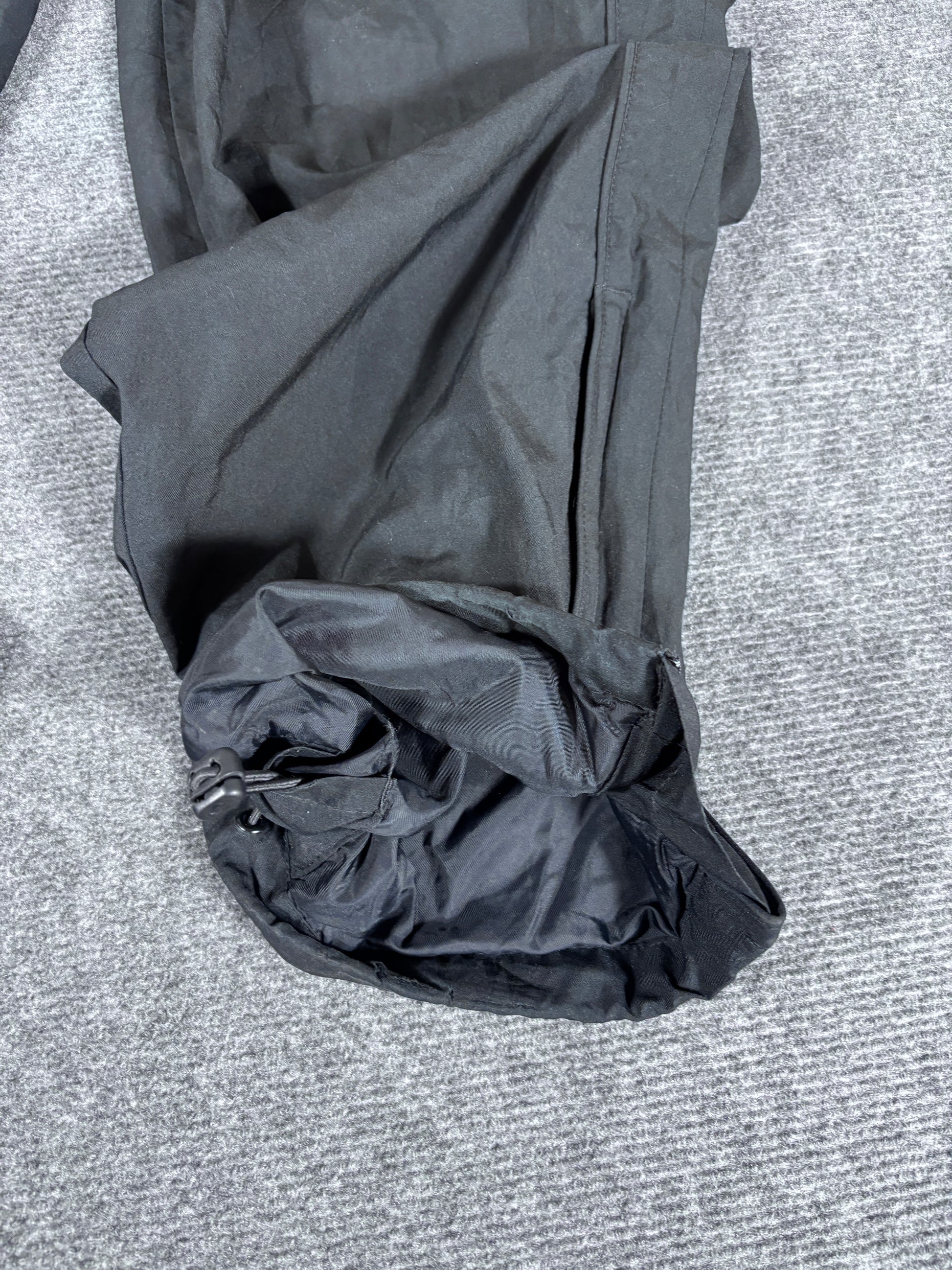 Nike Track Pants Size XL Black White Swoosh Ankle Zip Windbreakers