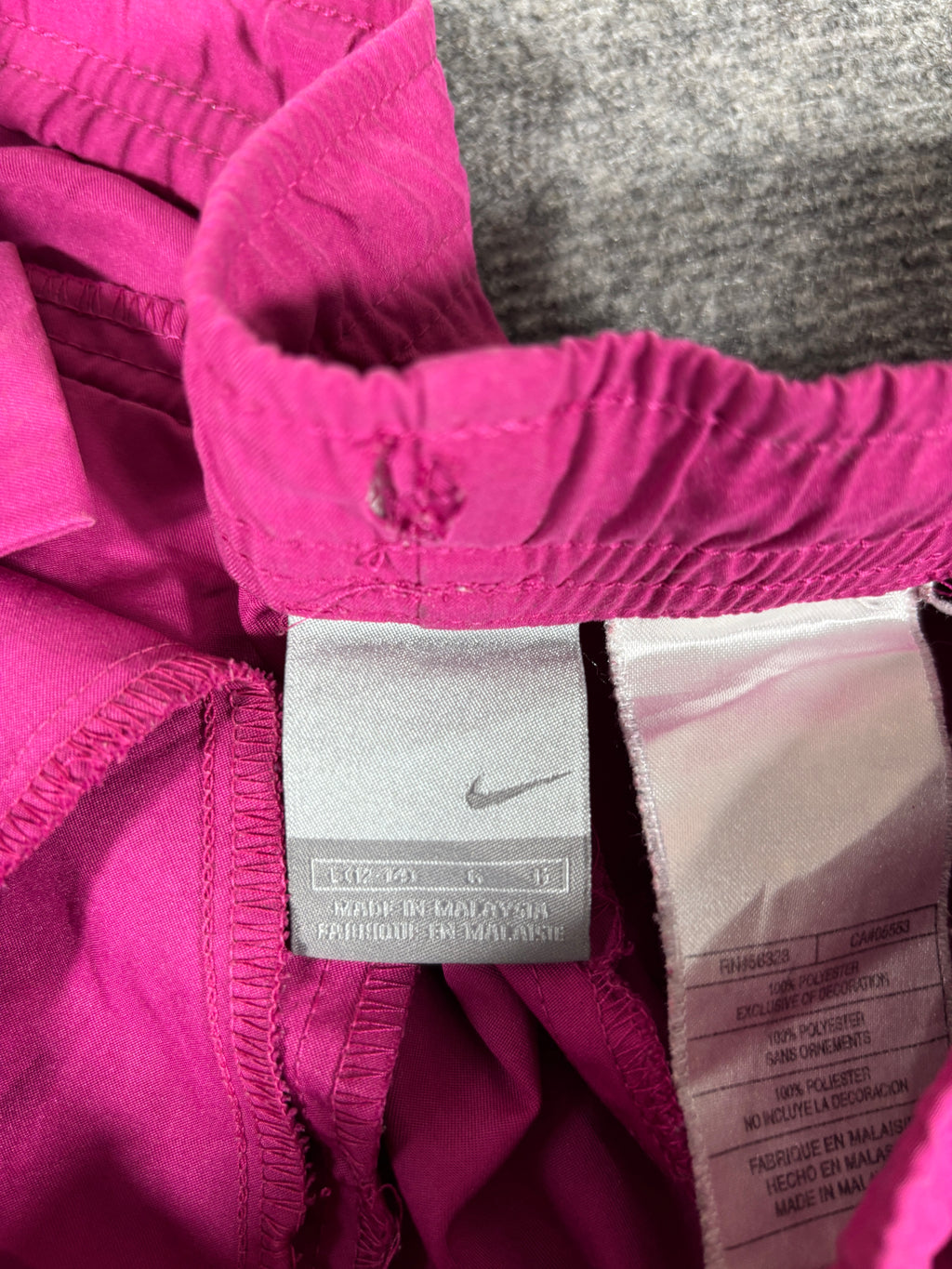 Vintage Y2K Nike Track Pants Women’s L Pink Purple White Side Ankle Swoosh