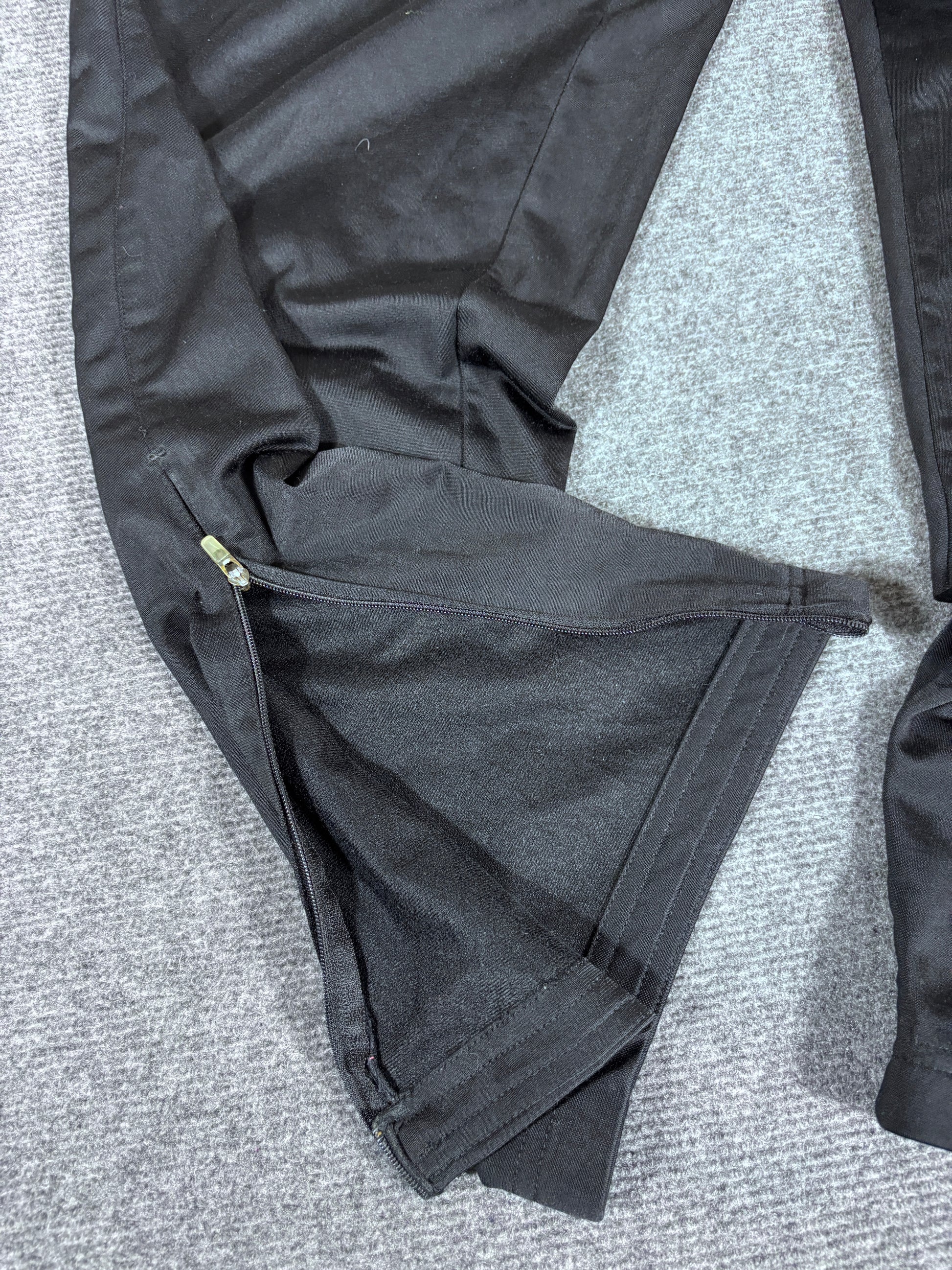 Vintage Y2K Nike Track Pants Size L Black Juventus Football Club Wide Leg Ankle Zip