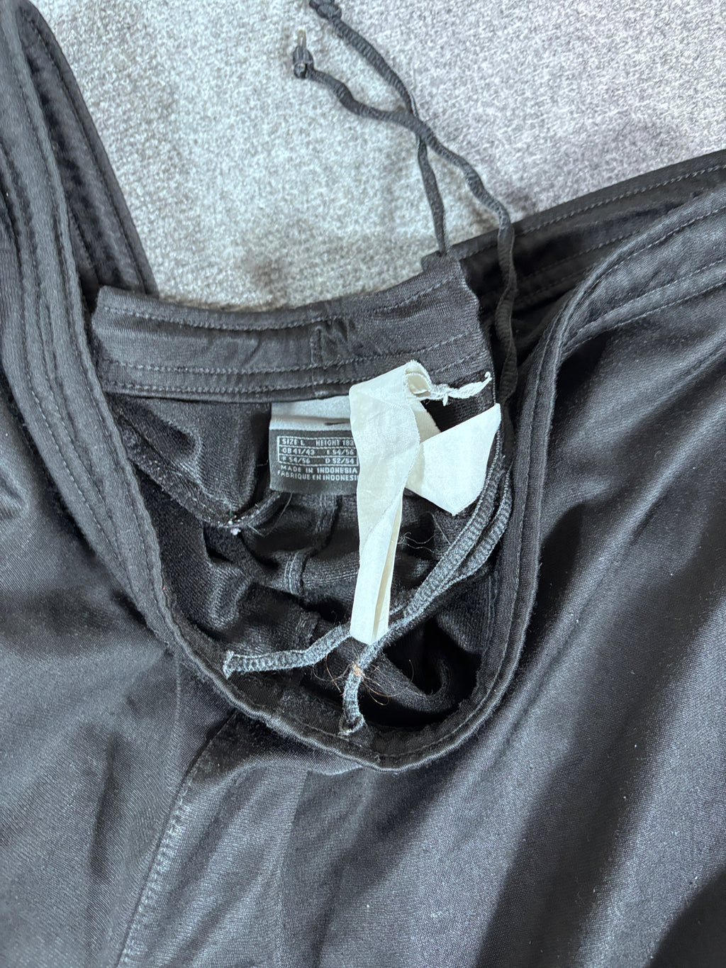 Vintage Y2K Nike Track Pants Size L Black Juventus Football Club Wide Leg Ankle Zip