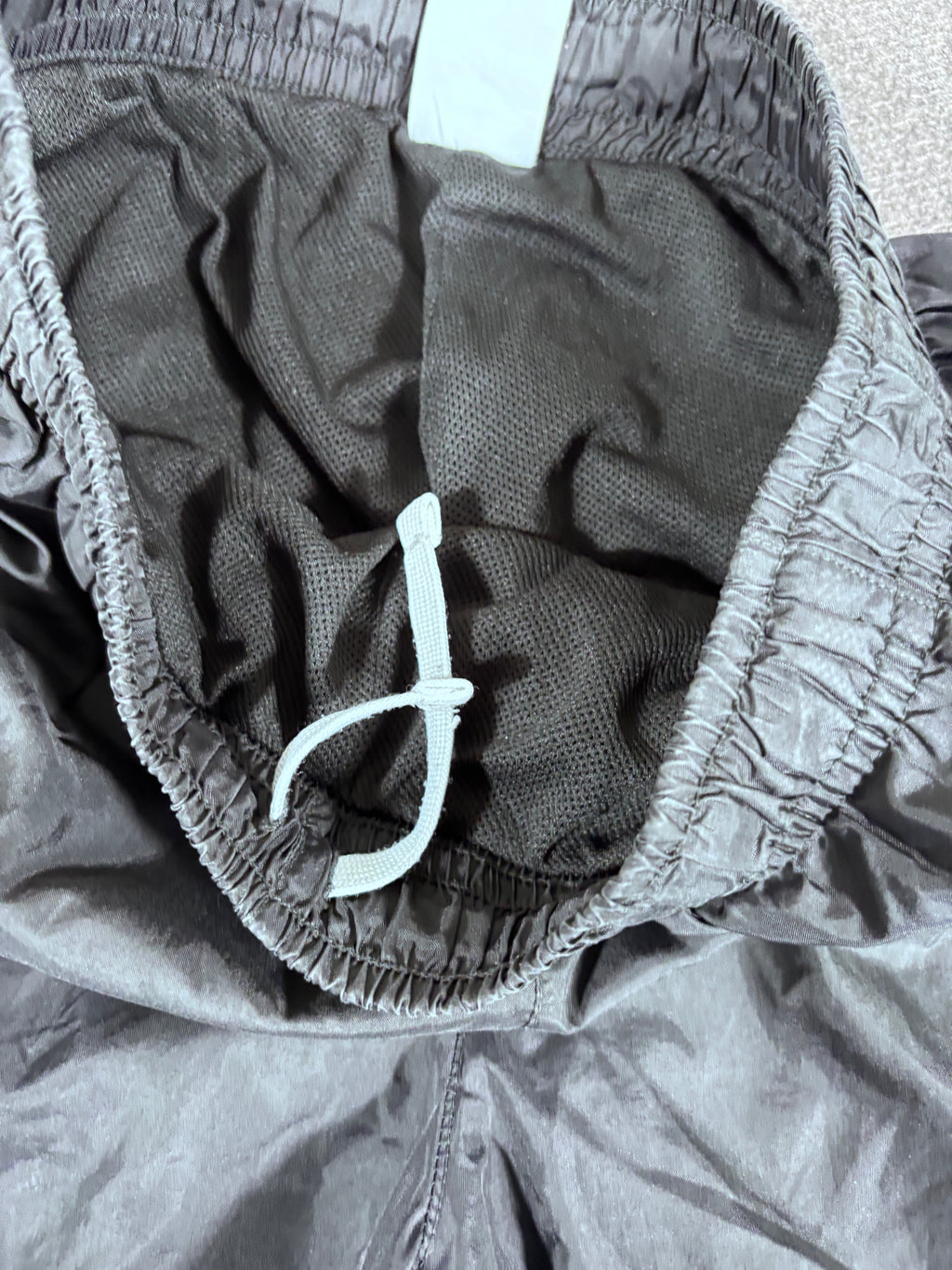 Nike Track Pants Size S Black White Logo Straight Tapered Cuffed Classic Windbreakers