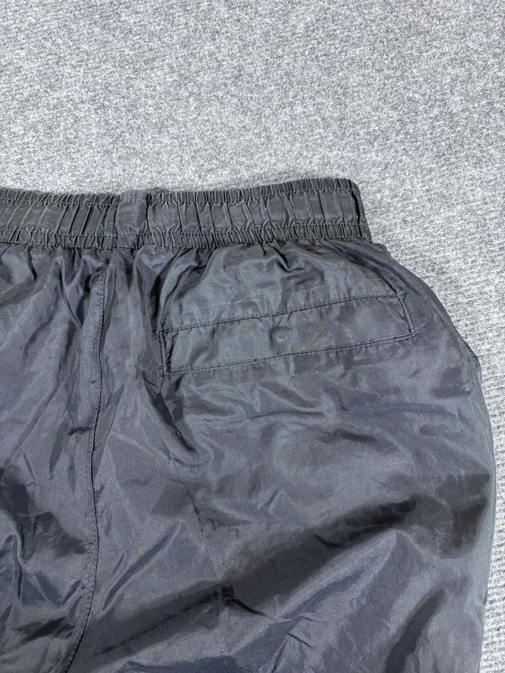 Nike Track Pants Size S Black White Logo Straight Tapered Cuffed Classic Windbreakers