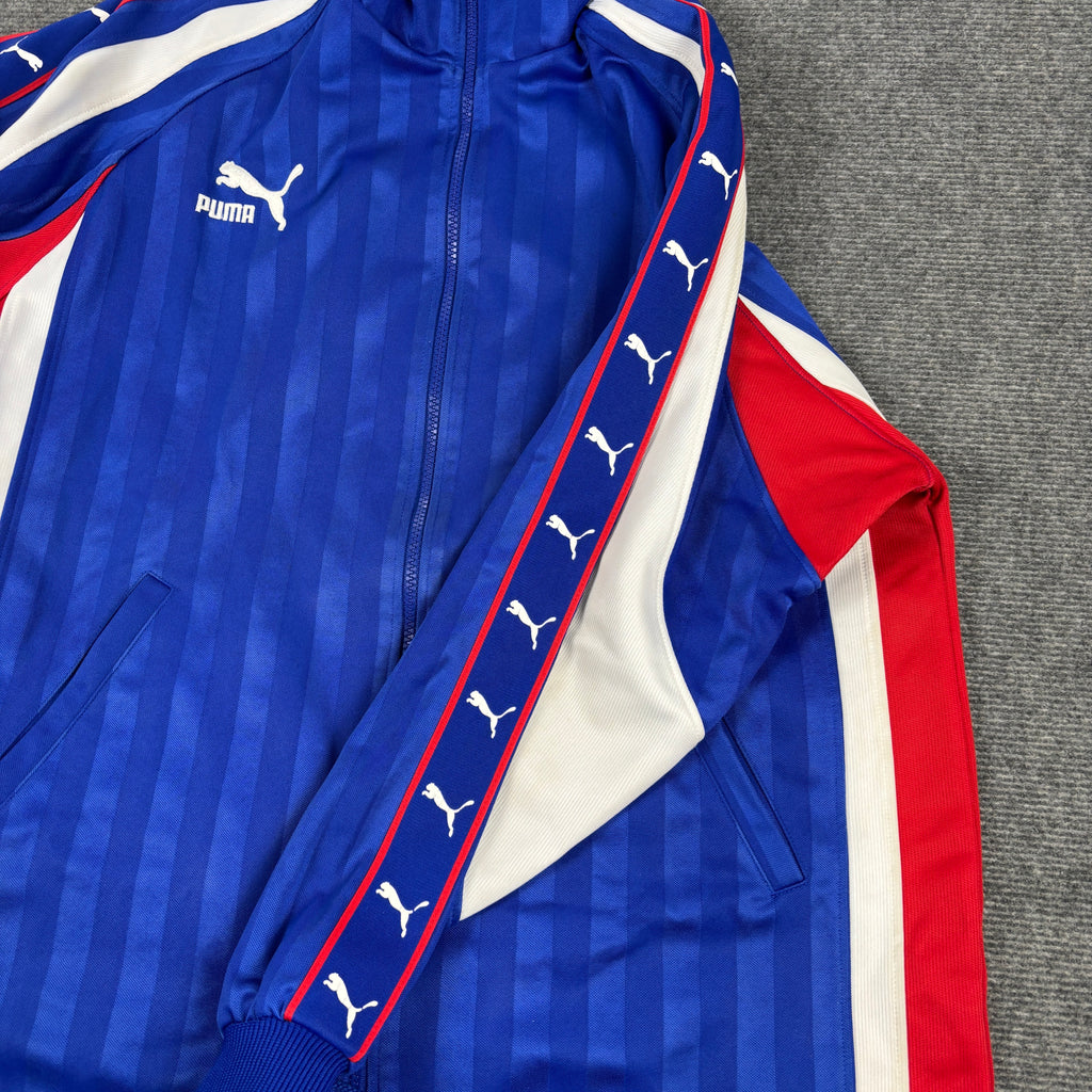 Vintage PUMA Jacket Men's Large Blue Red Japanese Release