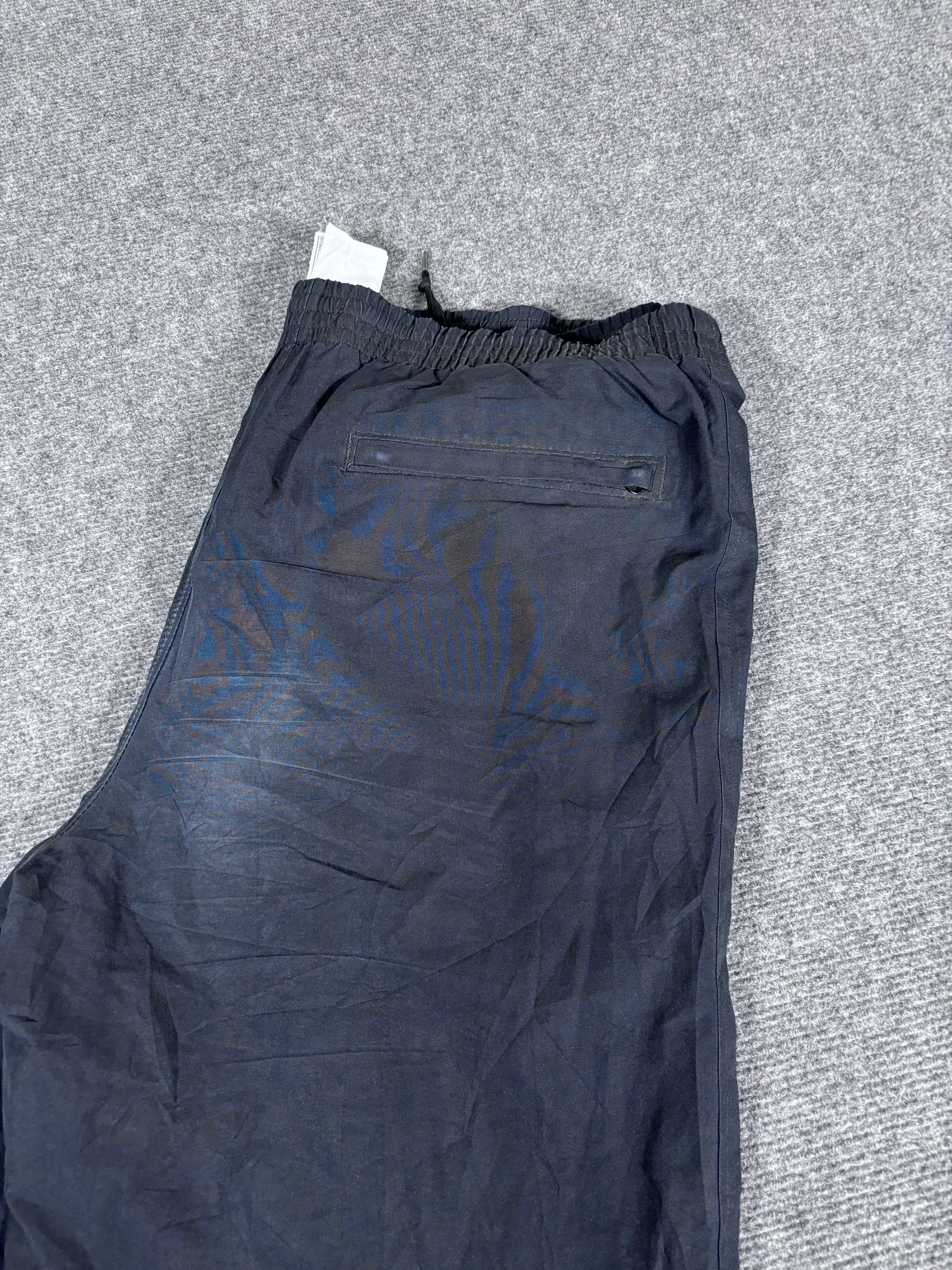 Vintage Y2K Nike Track Pants Size L Navy White Grey Detail Wide Leg Windbreakers