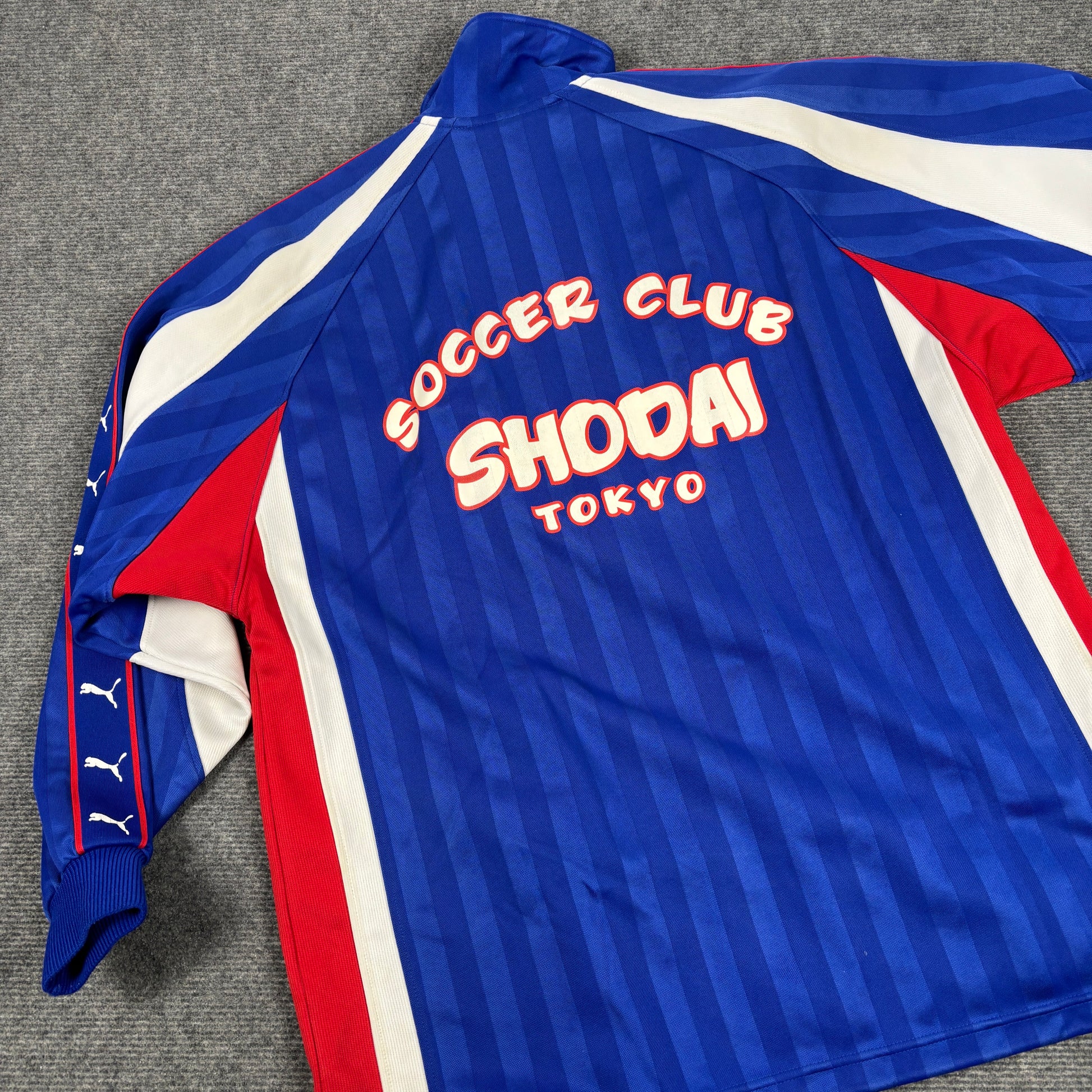 Vintage PUMA Jacket Men's Large Blue Red Japanese Release