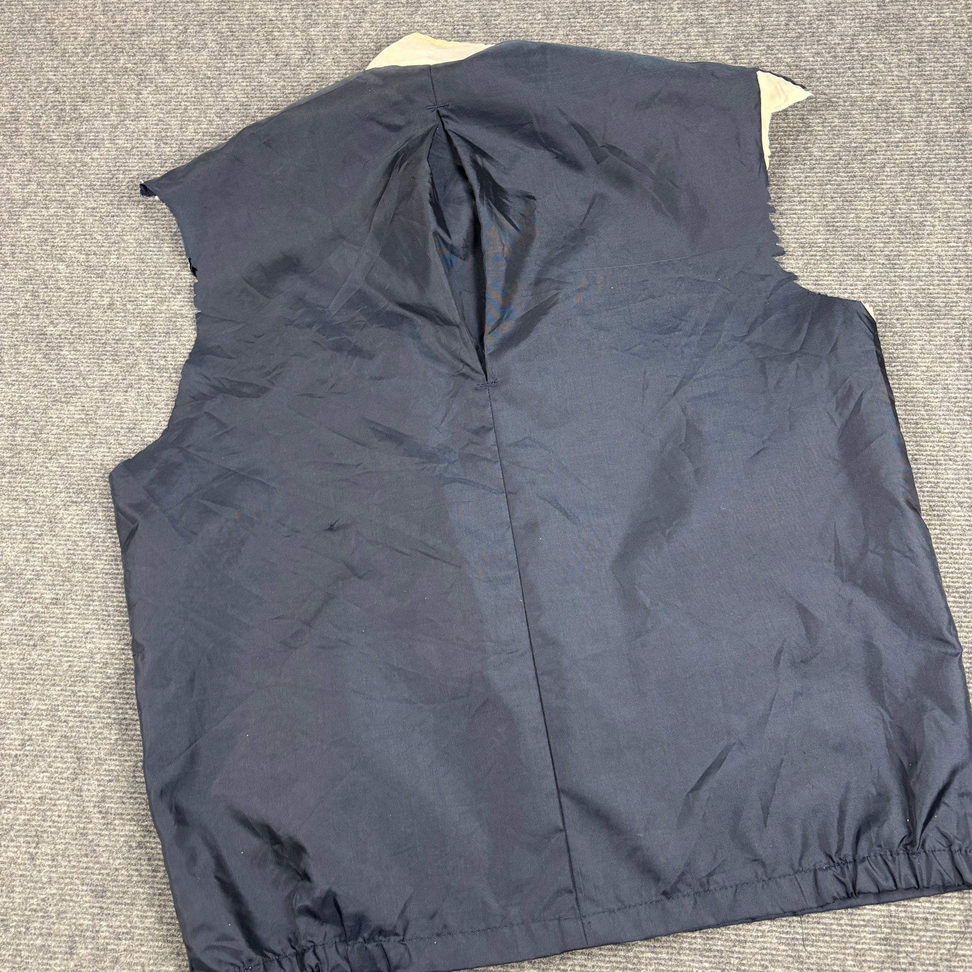 90s Honda Jacket Size M Blue Nylon Retro Cut Off Sleeves Japanese Vintage