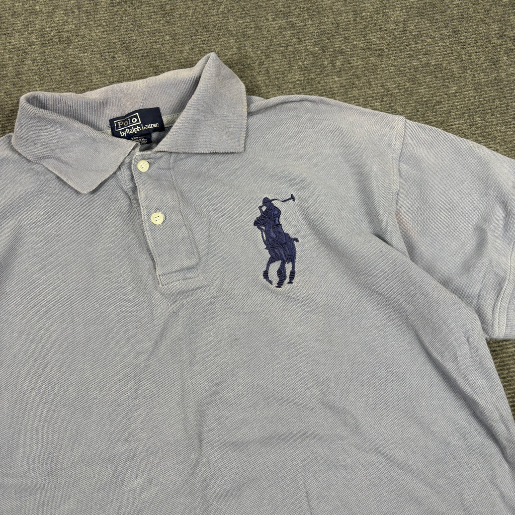 90s Polo Ralph Lauren Polo Shirt Women's L Purple Blue Large Pony