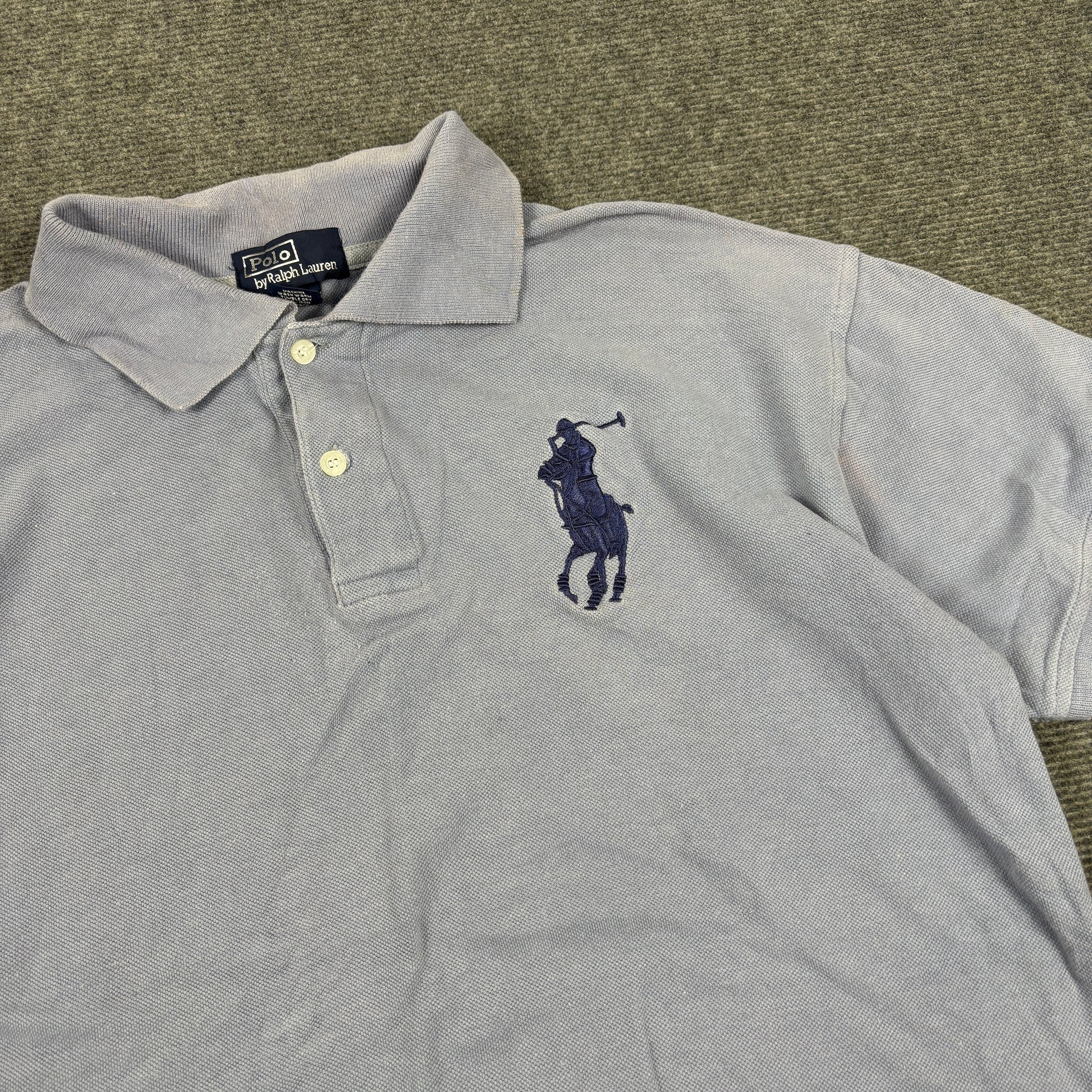 90s Polo Ralph Lauren Polo Shirt Women's L Purple Blue Large Pony