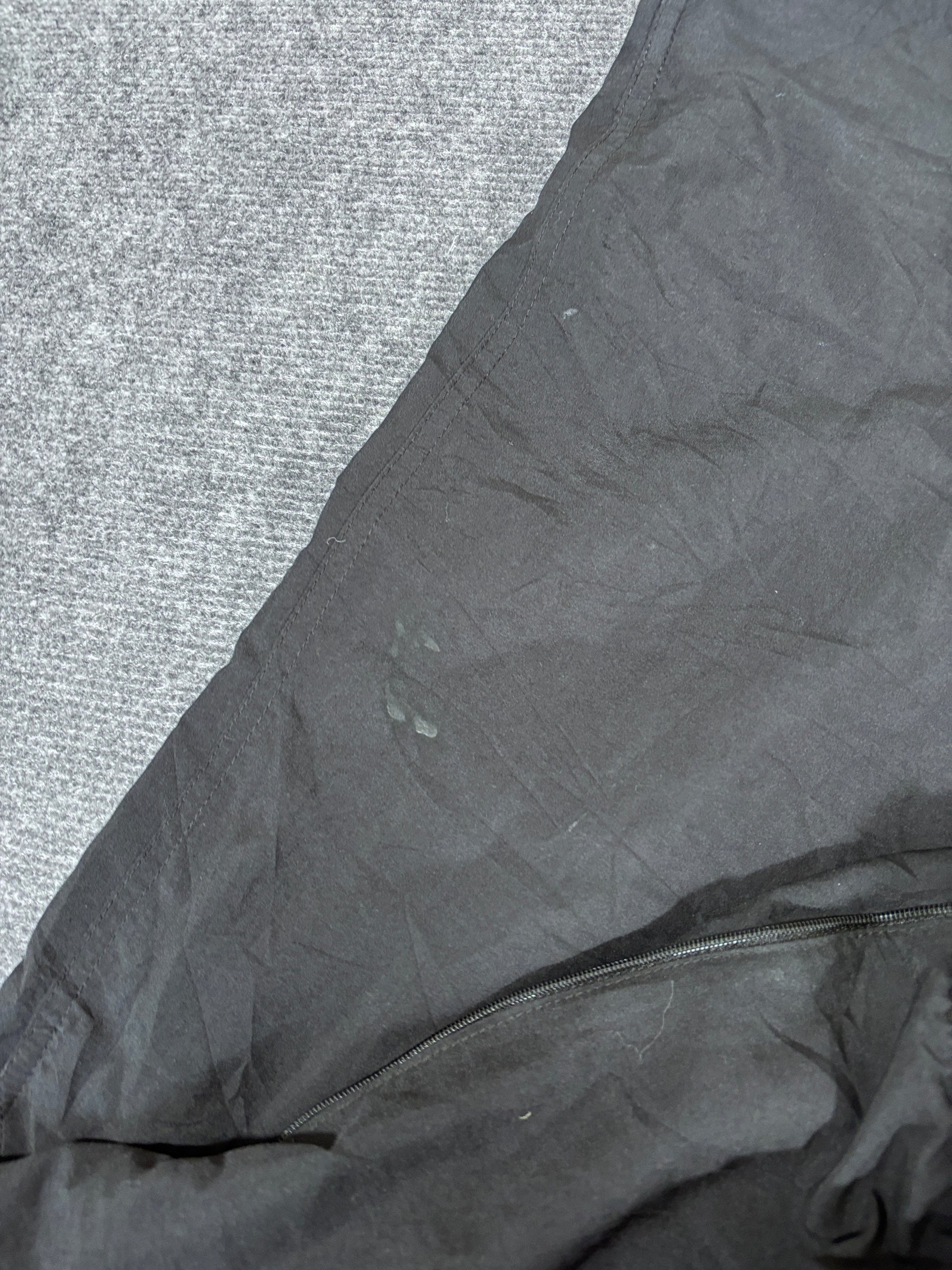 Vintage Y2K Nike Track Pants Size L Black White Piping Swoosh Wide Leg Ankle Swoosh