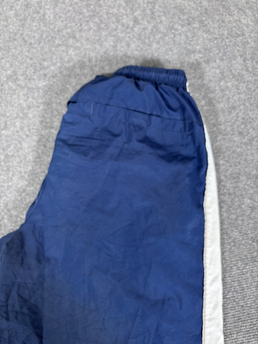 Vintage Y2K Nike Track Pants Mens L Navy White Grey Baggy Style Windbreakers