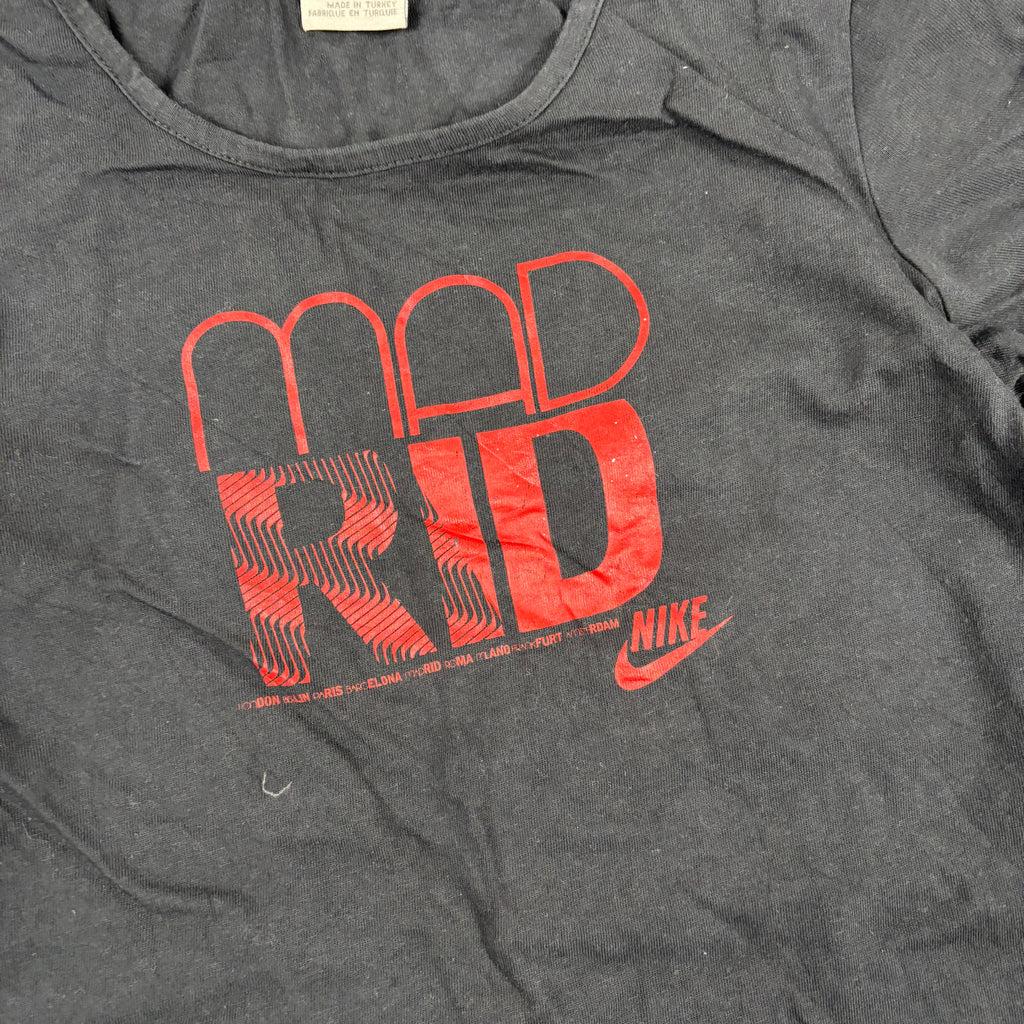 2000s Nike Activewear Top Women's Medium Black + Red 00s Gym T-shirt