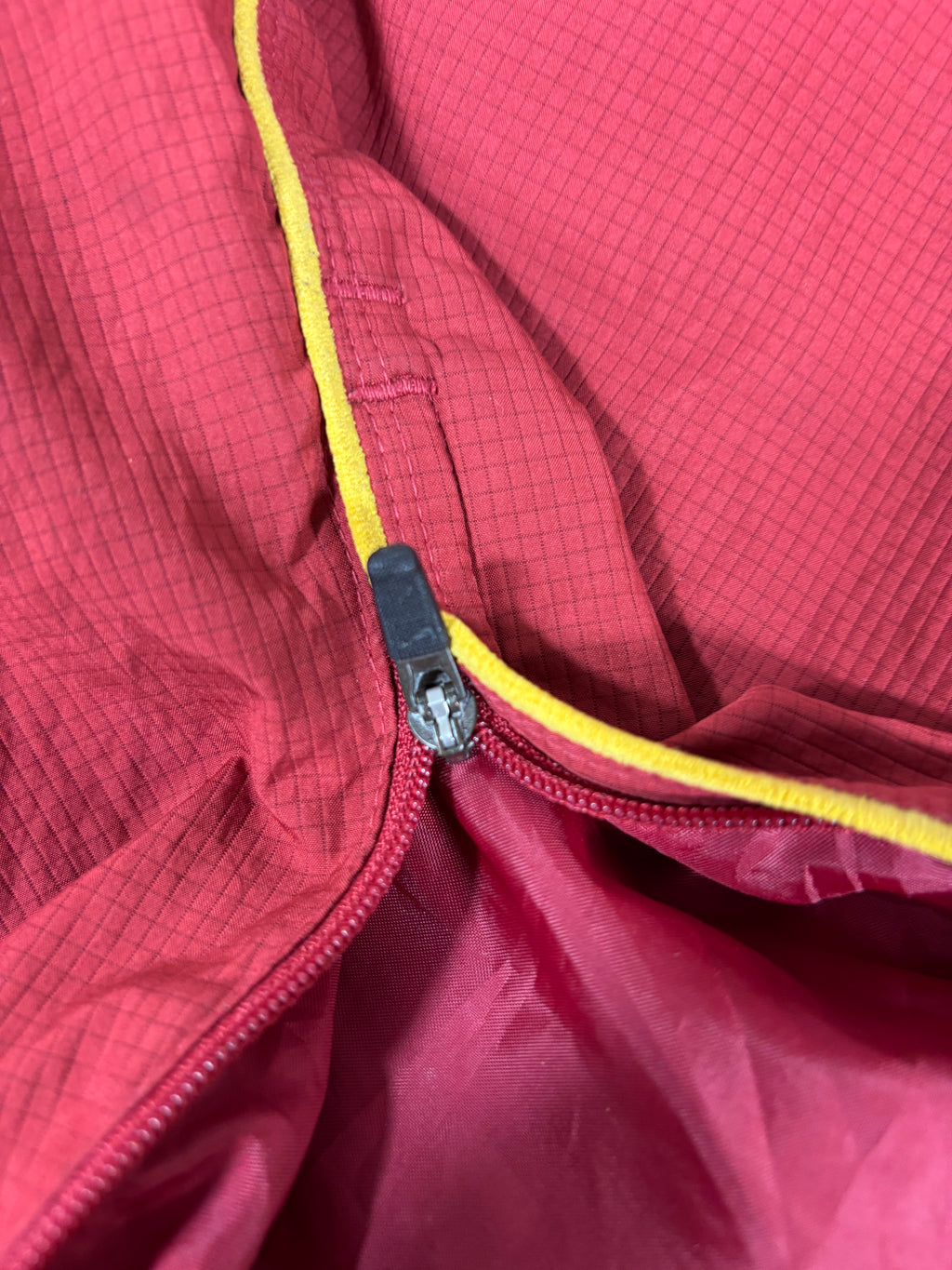 Vintage Y2K Nike Track Pants Size XL Red Yellow Piping Swoosh Wide Leg Bungee Tabs