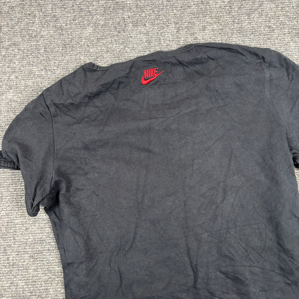 2000s Nike Activewear Top Women's Medium Black + Red 00s Gym T-shirt