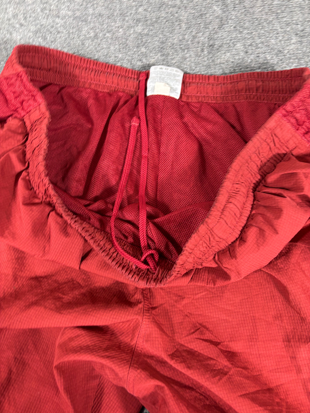 Vintage Y2K Nike Track Pants Size XL Red Yellow Piping Swoosh Wide Leg Bungee Tabs