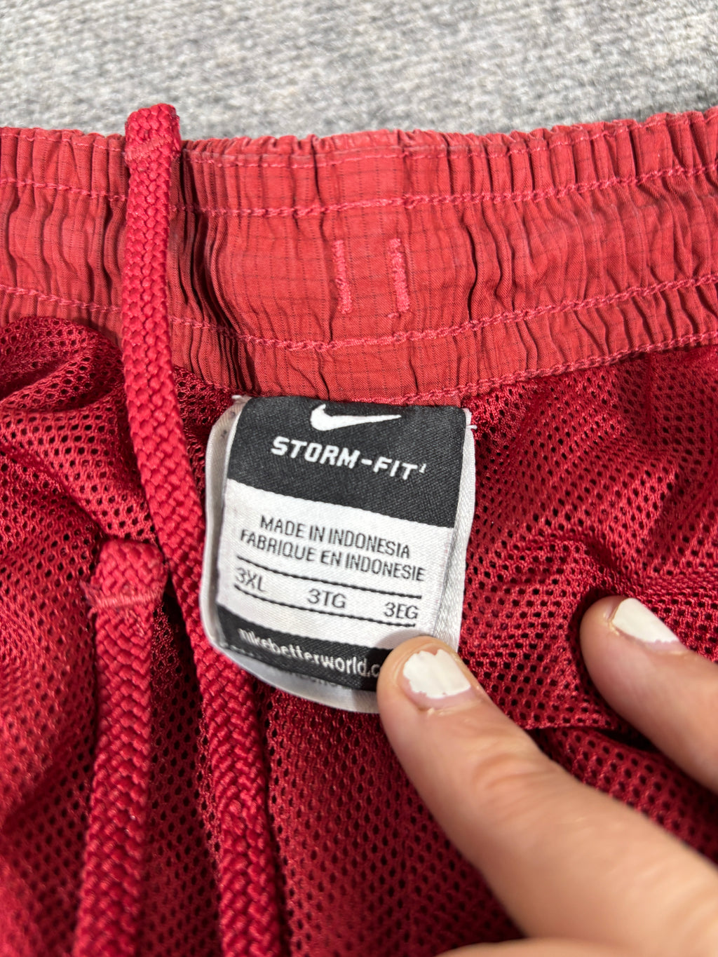 Vintage Y2K Nike Track Pants Size XL Red Yellow Piping Swoosh Wide Leg Bungee Tabs