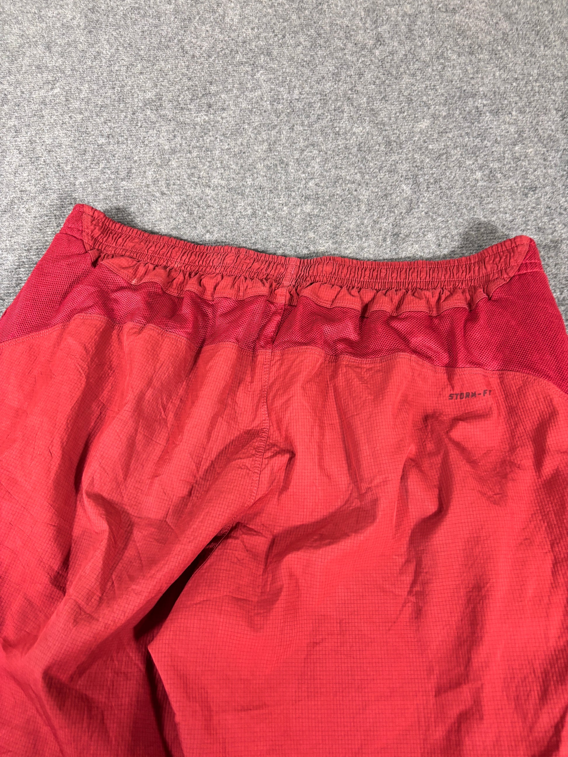 Vintage Y2K Nike Track Pants Size XL Red Yellow Piping Swoosh Wide Leg Bungee Tabs