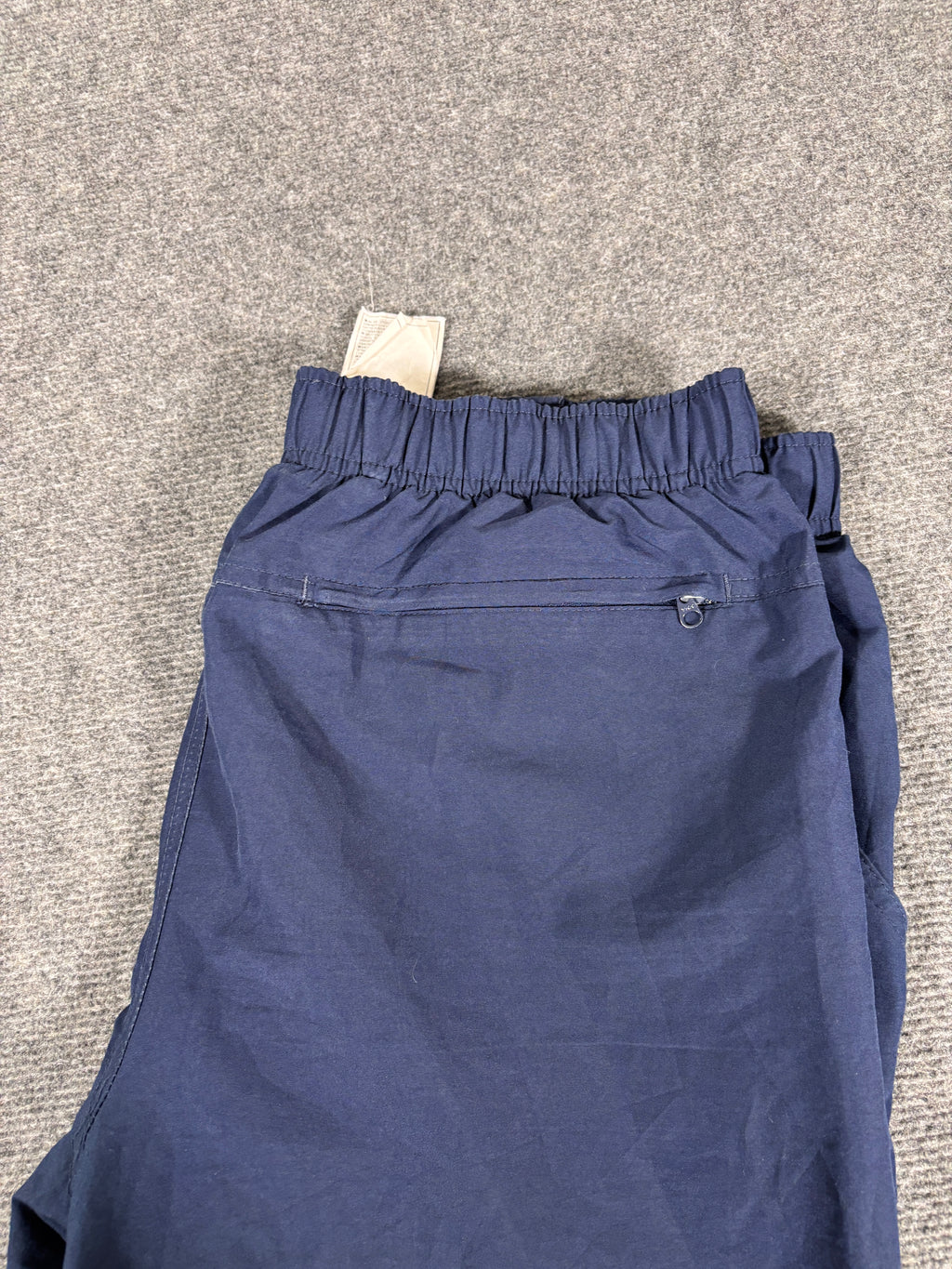 Vintage Y2K Nike Track Pants Size M Navy White Piping Swoosh Wide Leg + Ankle Swoosh