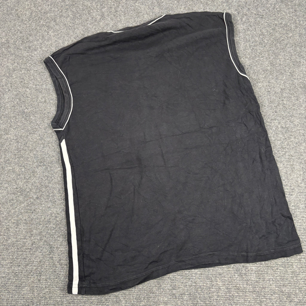 Vintage Adidas Activewear Tank Top Women's Large Black White Y2K Singlet