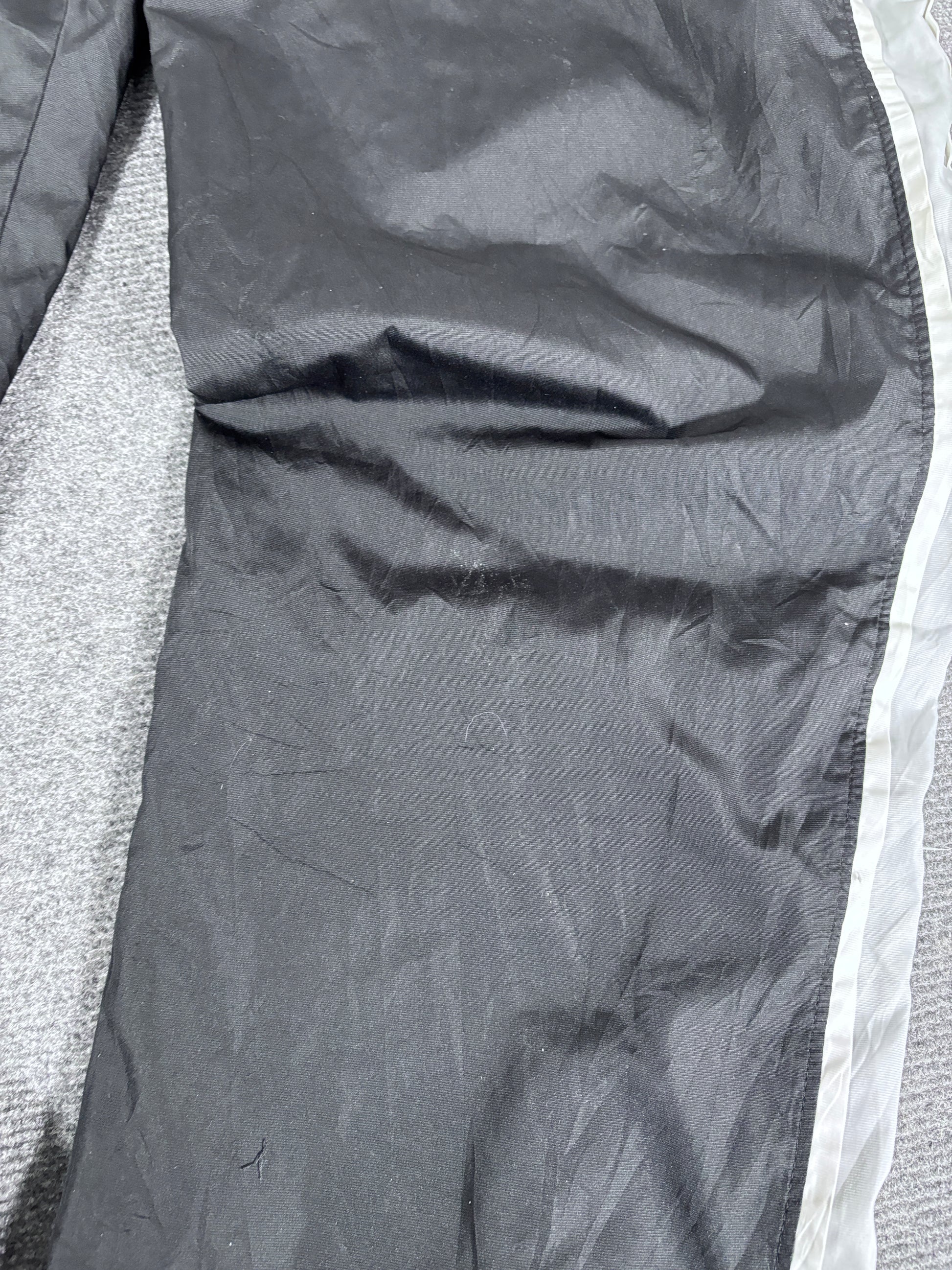 Vintage Y2K Nike Track Pants Size L Black Grey White Classic Nylon Windbreakers