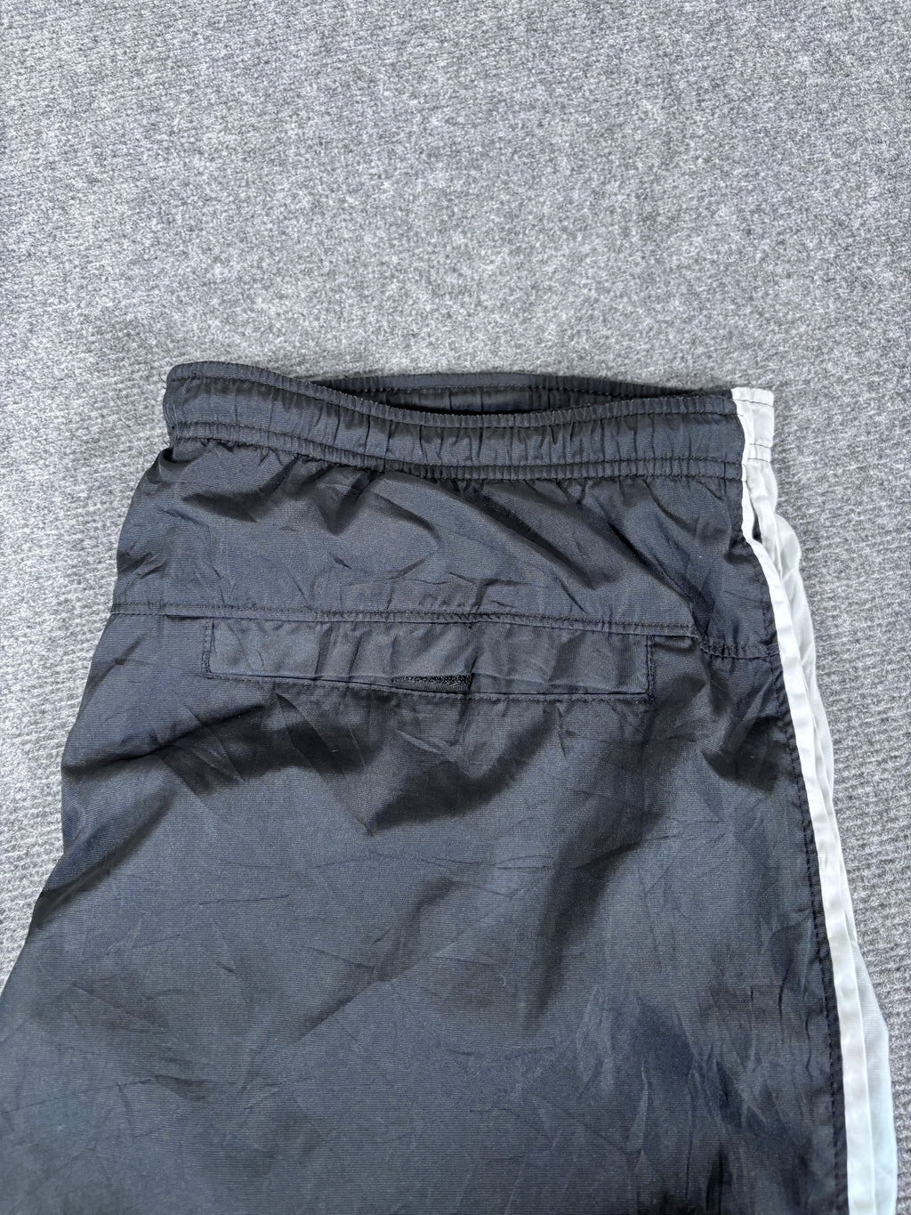 Vintage Y2K Nike Track Pants Size L Black Grey White Classic Nylon Windbreakers