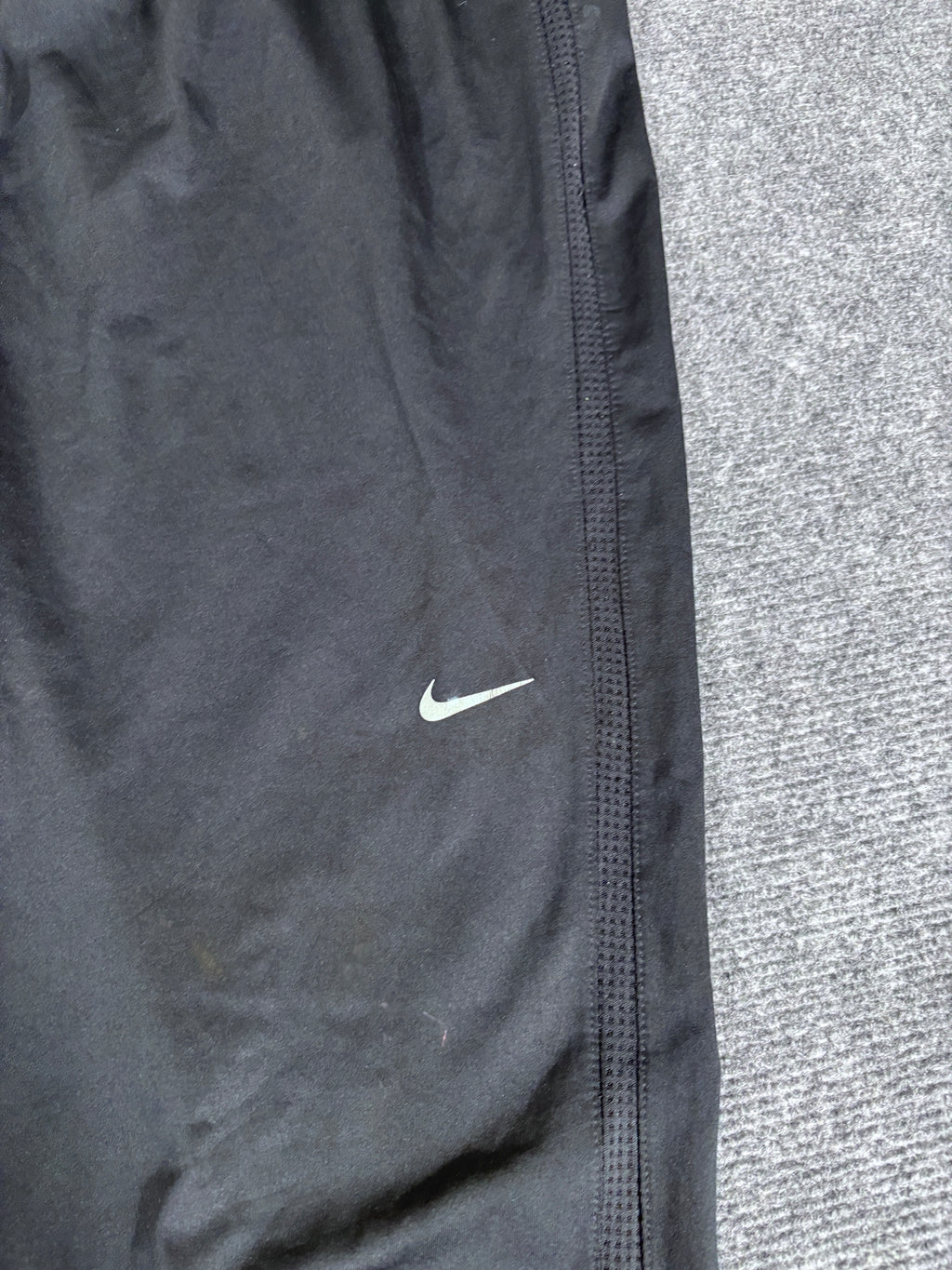 Nike Dri-Fit Track Pants Size XL Black Running Workout Straight Leg Ankle Zip