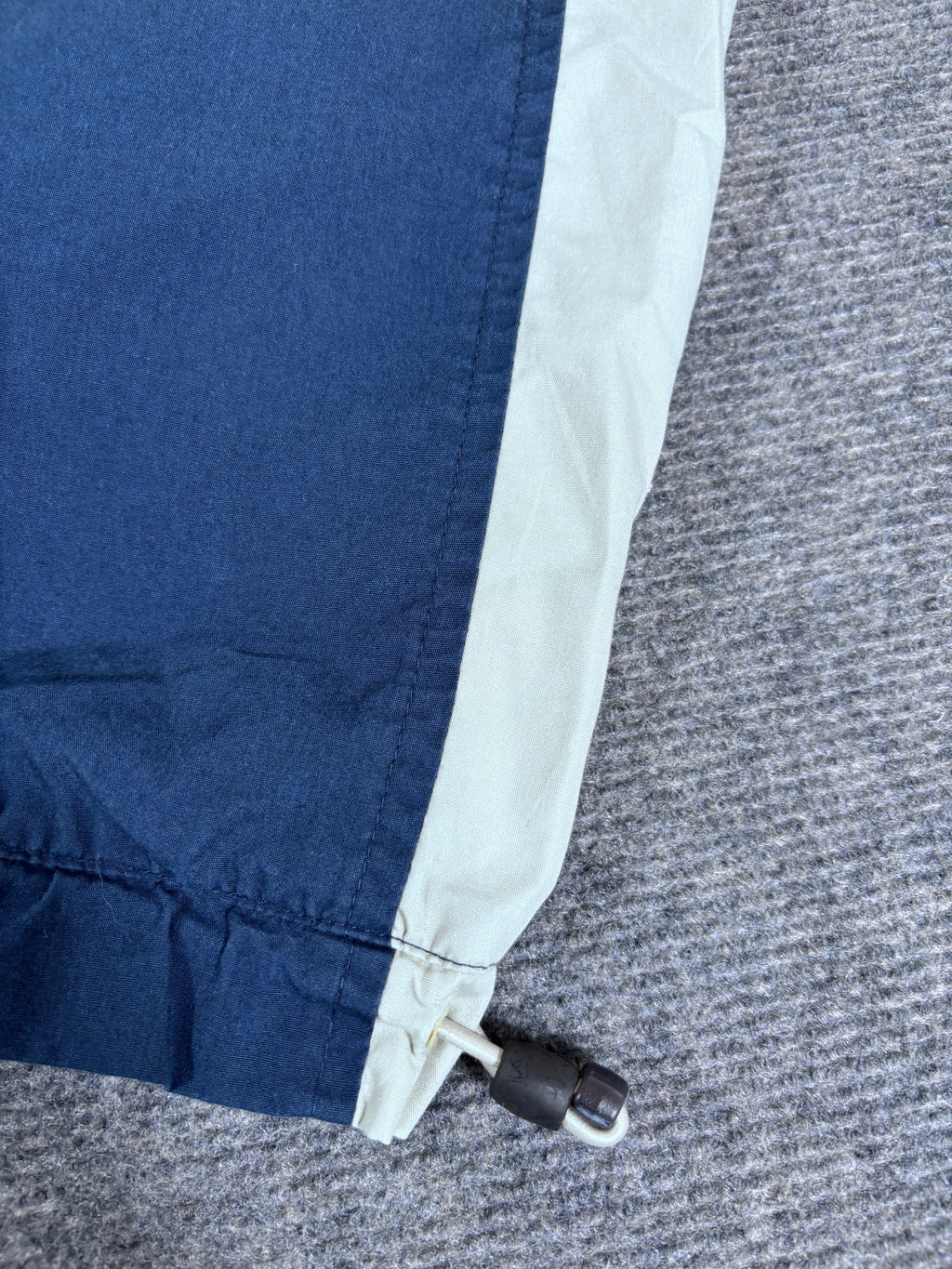 Vintage Y2K Nike Cargo Track Pants Size XL Navy Grey Detail Wide Leg Bungee Ties