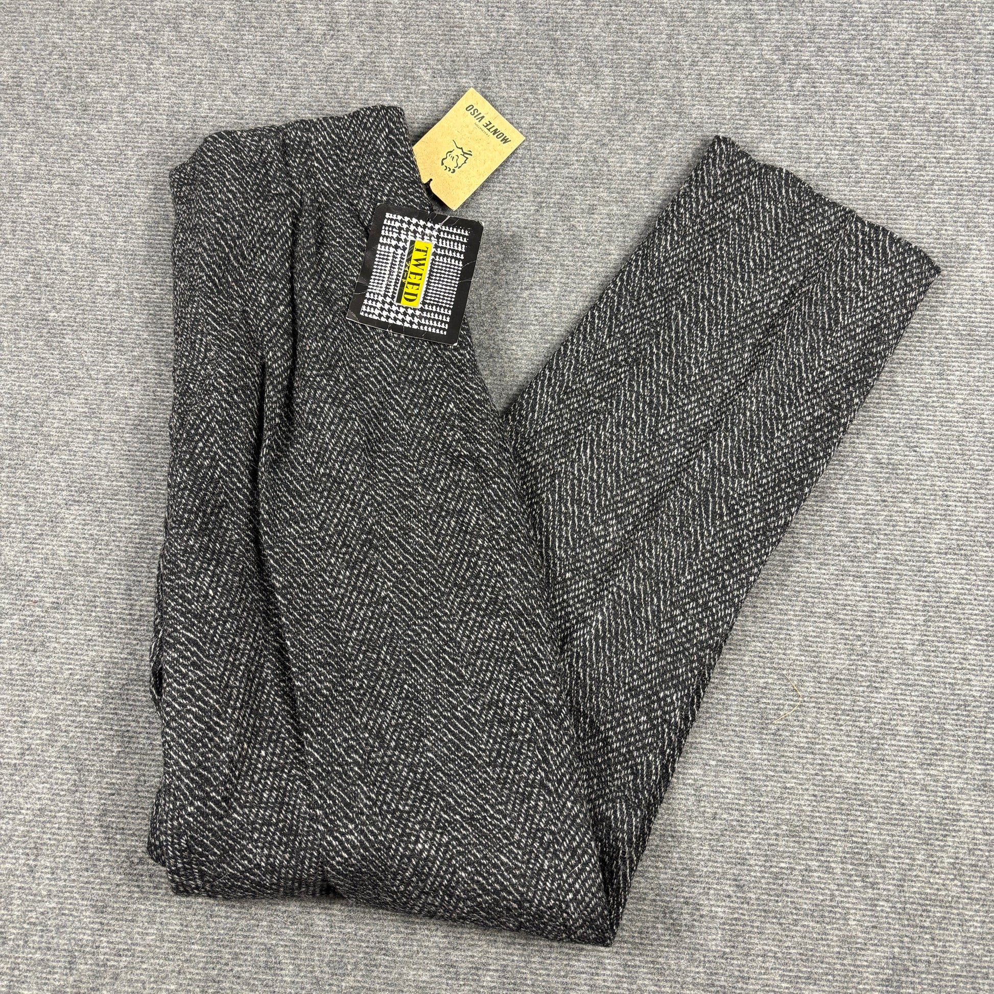 Vintage Japanese Tweed Pleated Pants Men's Small Tags on Deadstock