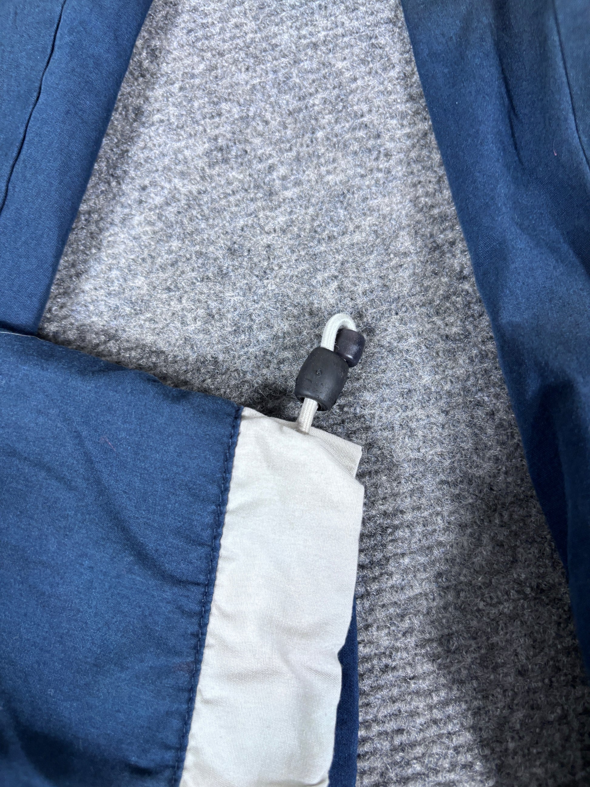 Vintage Y2K Nike Cargo Track Pants Size XL Navy Grey Detail Wide Leg Bungee Ties