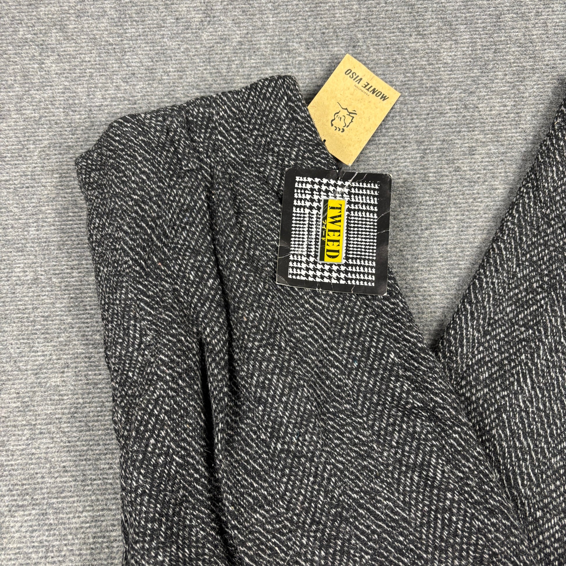 Vintage Japanese Tweed Pleated Pants Men's Small Tags on Deadstock