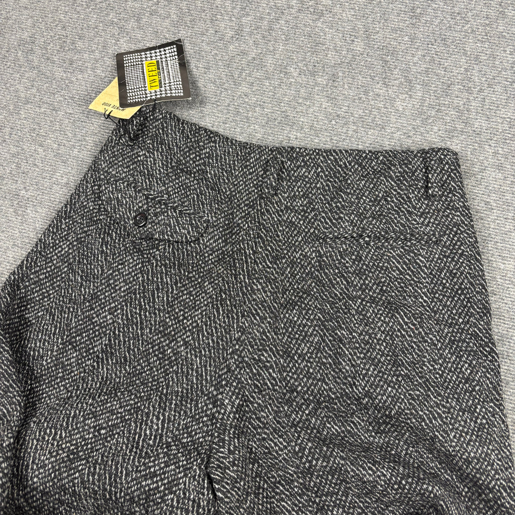Vintage Japanese Tweed Pleated Pants Men's Small Tags on Deadstock