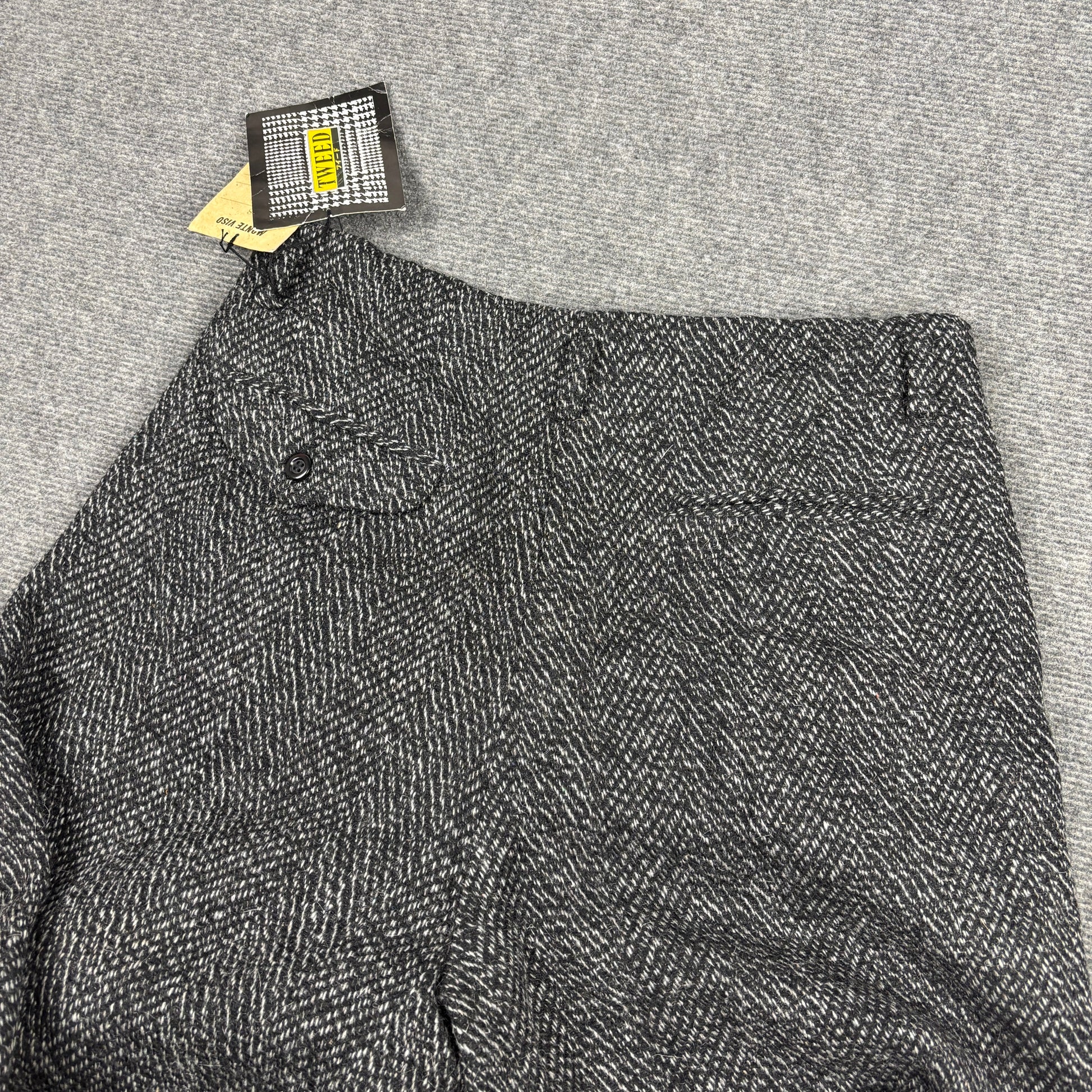 Vintage Japanese Tweed Pleated Pants Men's Small Tags on Deadstock
