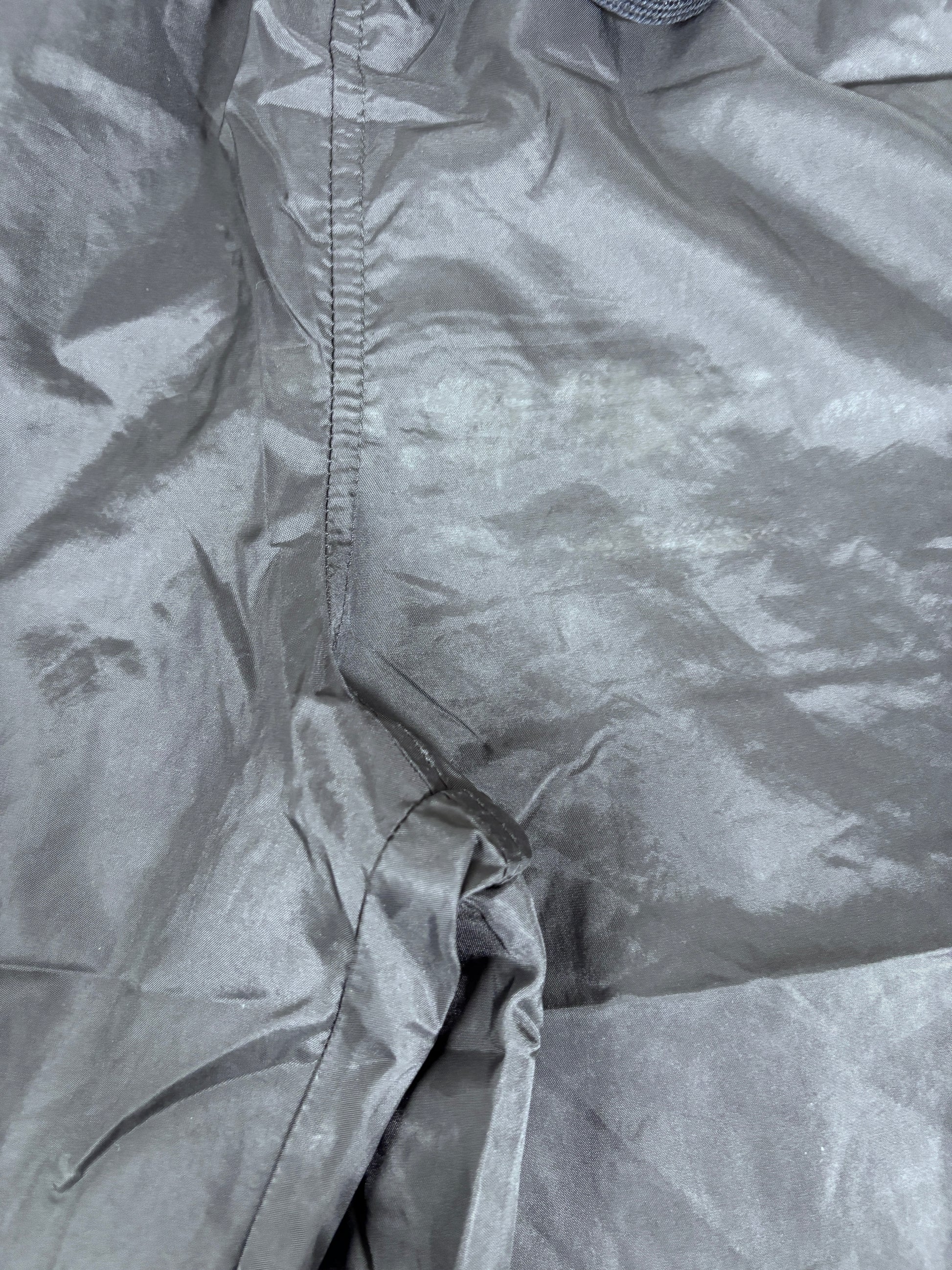 Vintage Y2K Nike Track Pants Size L Black White Wide Leg Ankle Zip Swoosh Windbreakers