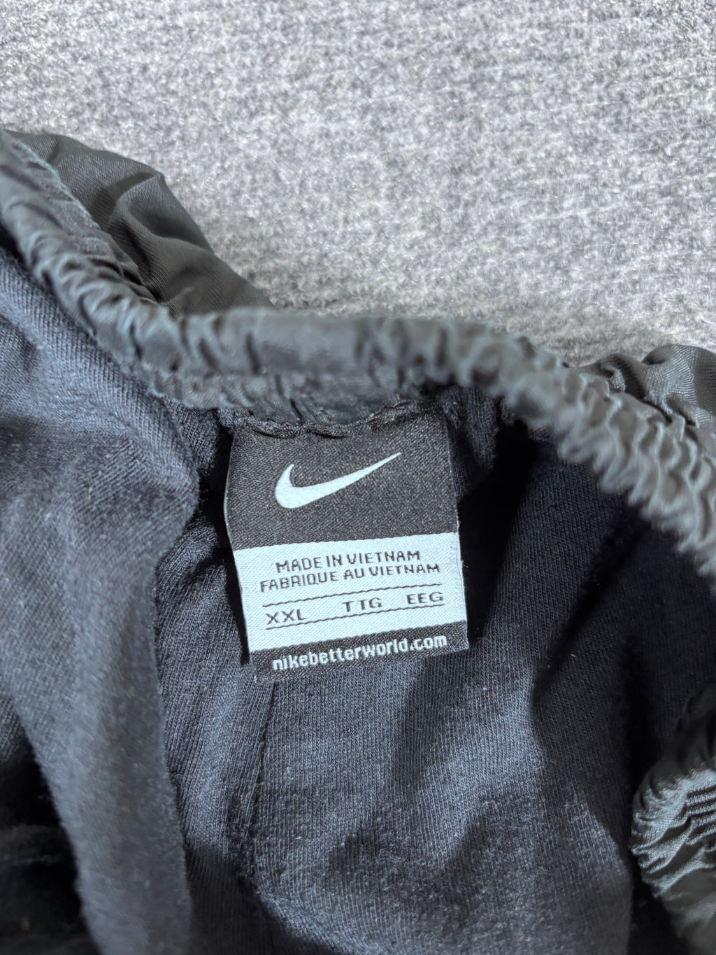 Vintage Y2K Nike Track Pants Size XL Black White Wide Leg Classic Windbreakers