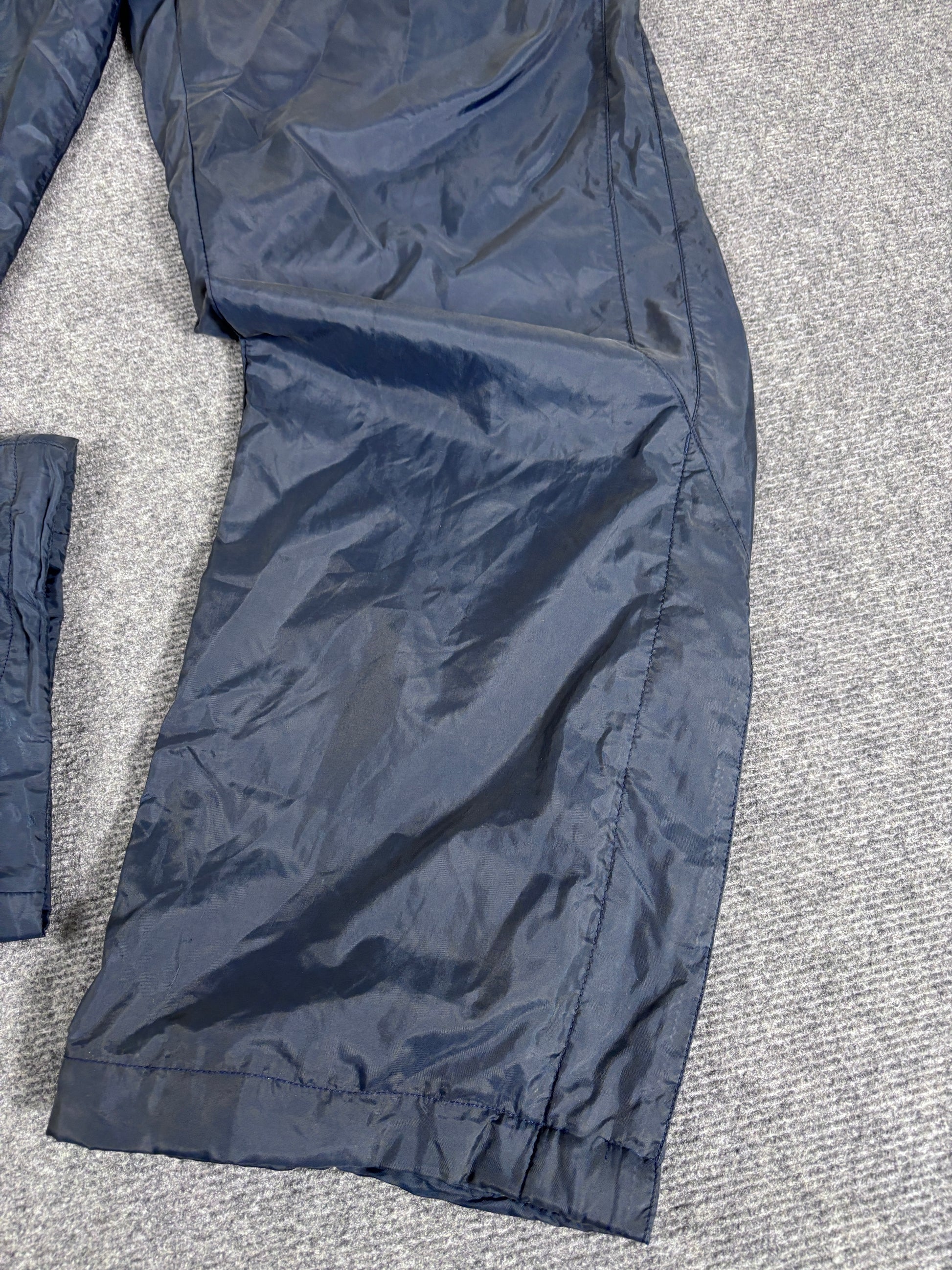 Vintage Y2K Nike Track Pants Men’s M White Grey Blue Bungee Baggy Wide Leg