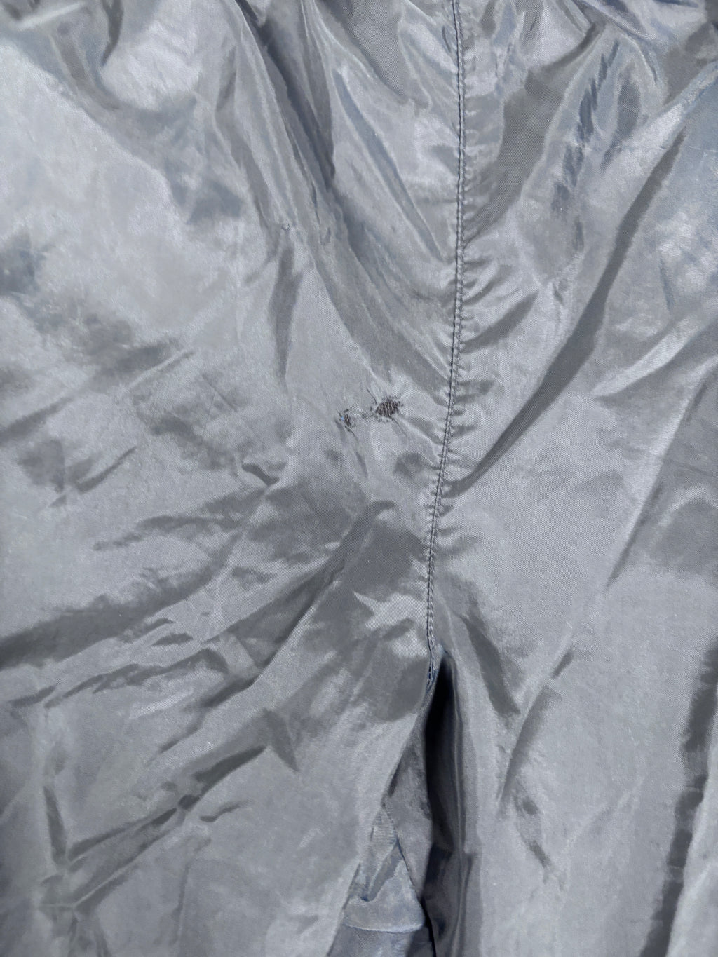 Vintage Y2K Nike Track Pants Men’s L Navy Nylon Navy White Hip Swoosh Classic Nylon Windbreakers