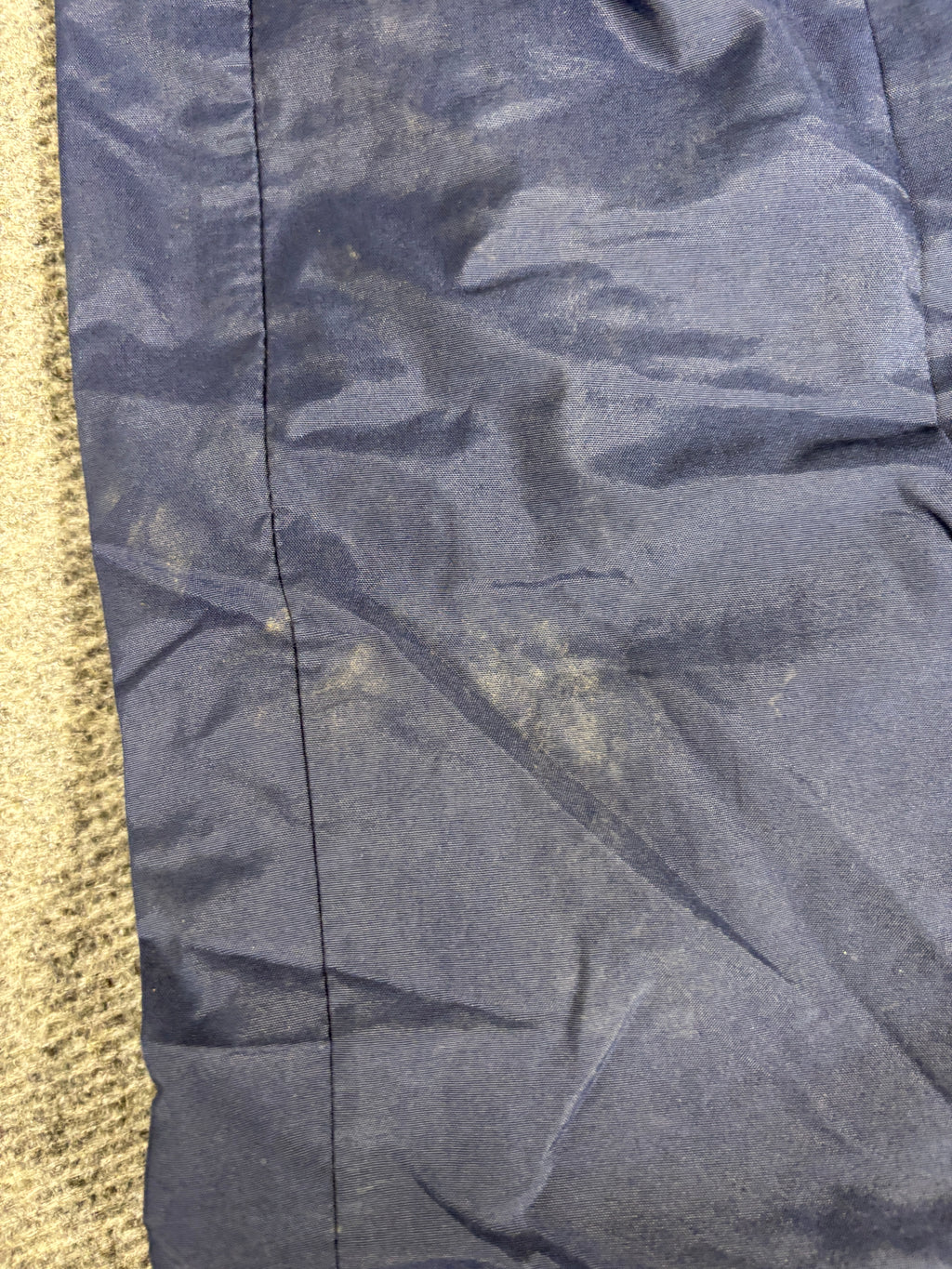 Vintage Y2K Nike Cargo Track Pants Size L Navy White Ankle Swoosh Baggy Nylon Sweatpants