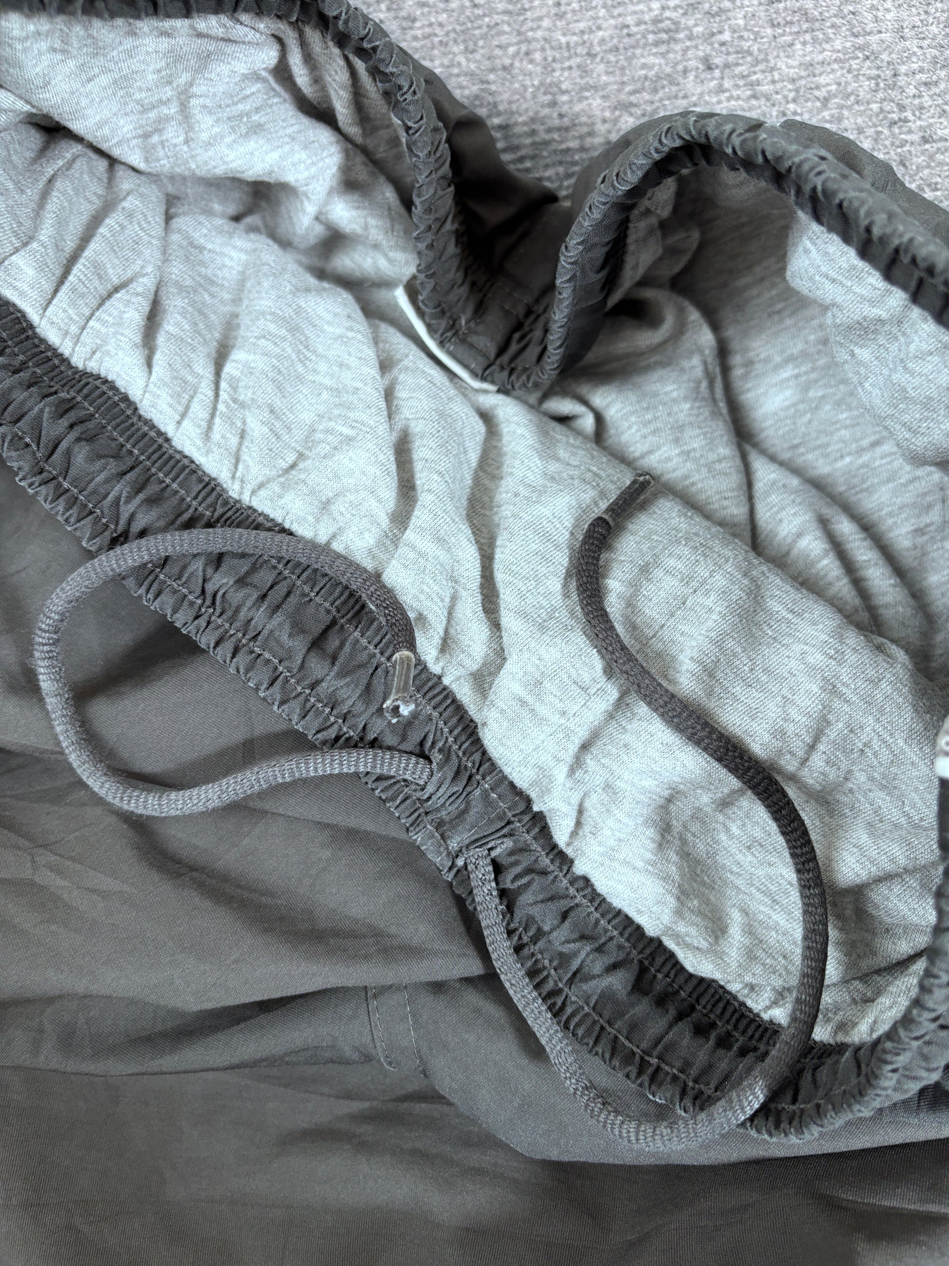 Vintage Y2K Nike Track Pants Men’s L Double Grey White Piping Baggy Wide Leg