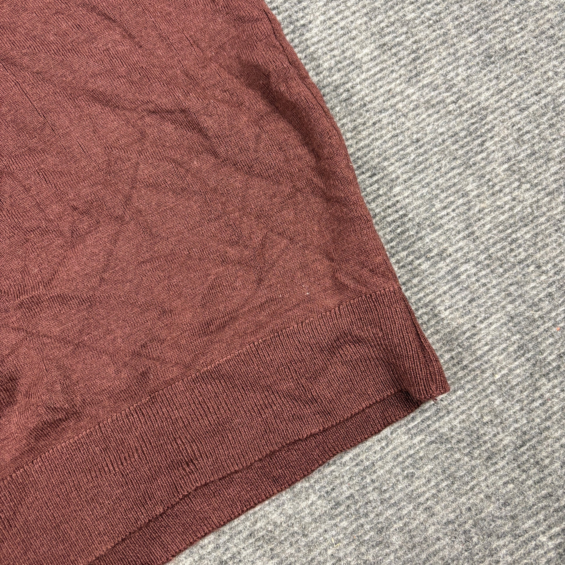 00s Korean School Sweater Vest Women's Small Brown N-Neck Jumper