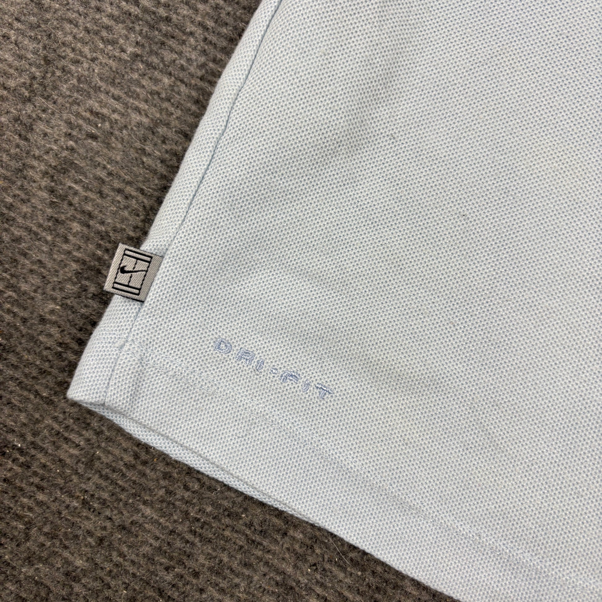 Vintage Nike Court V-Neck Top Women's Medium Baby Blue Y2K Activewear