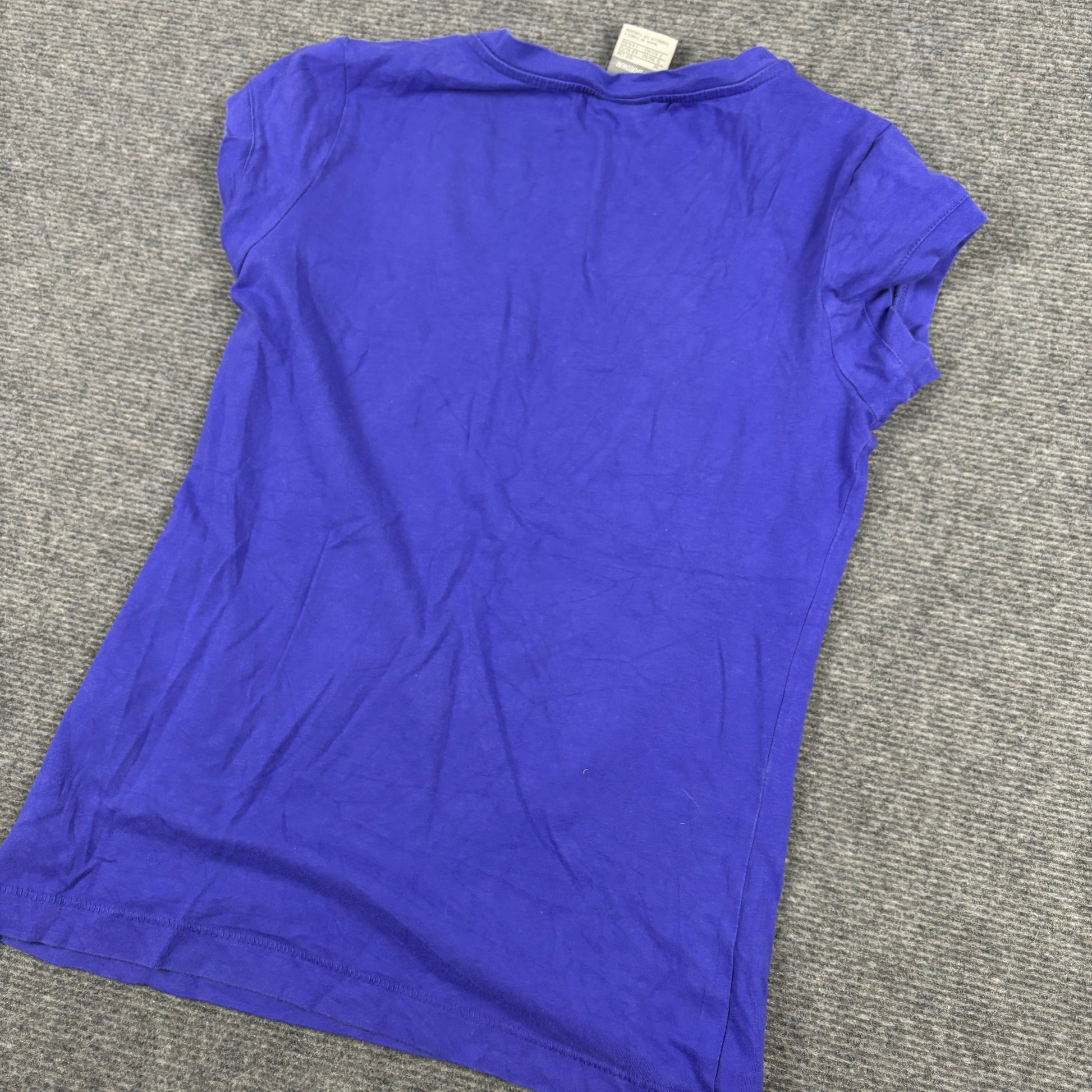 Vintage Nike V-Neck Tshirt Women's Small Purple Y2K Activewear