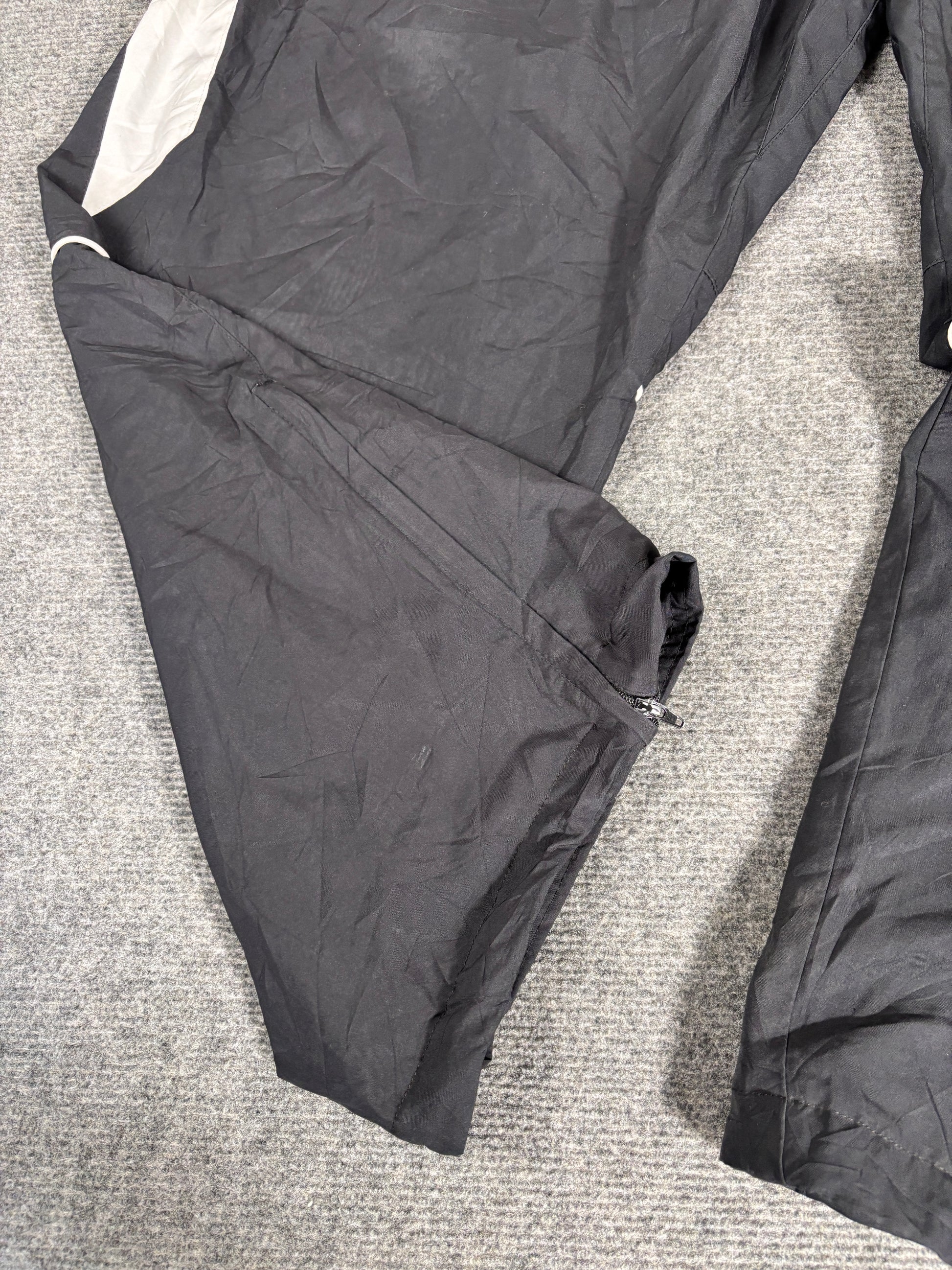 Vintage Y2K Nike Track Pants Men’s XL Black White Spell Out Bungee Tab Wide Leg