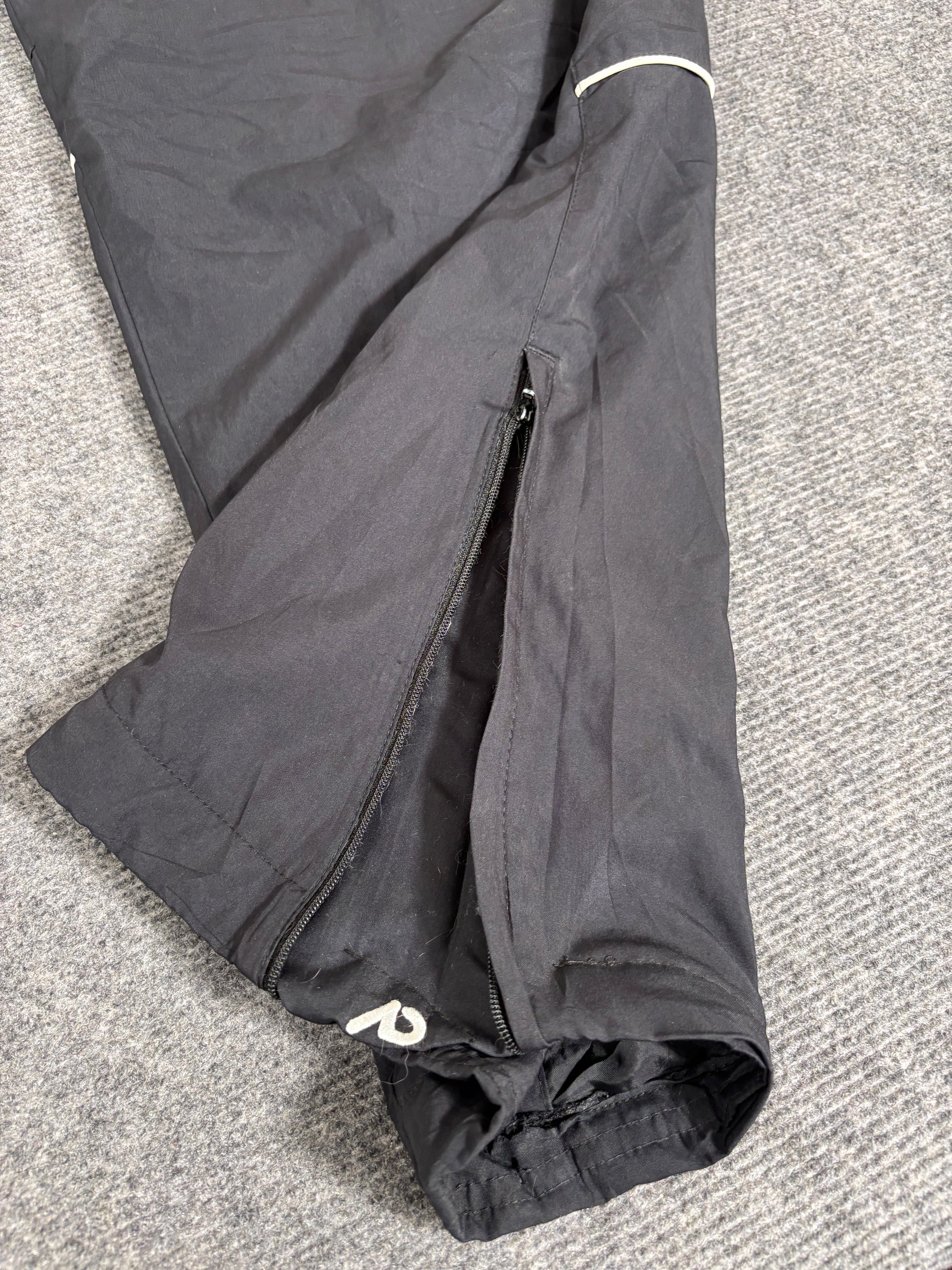 Vintage Y2K Nike Track Pants Men’s XL Black White Spell Out Bungee Tab Wide Leg